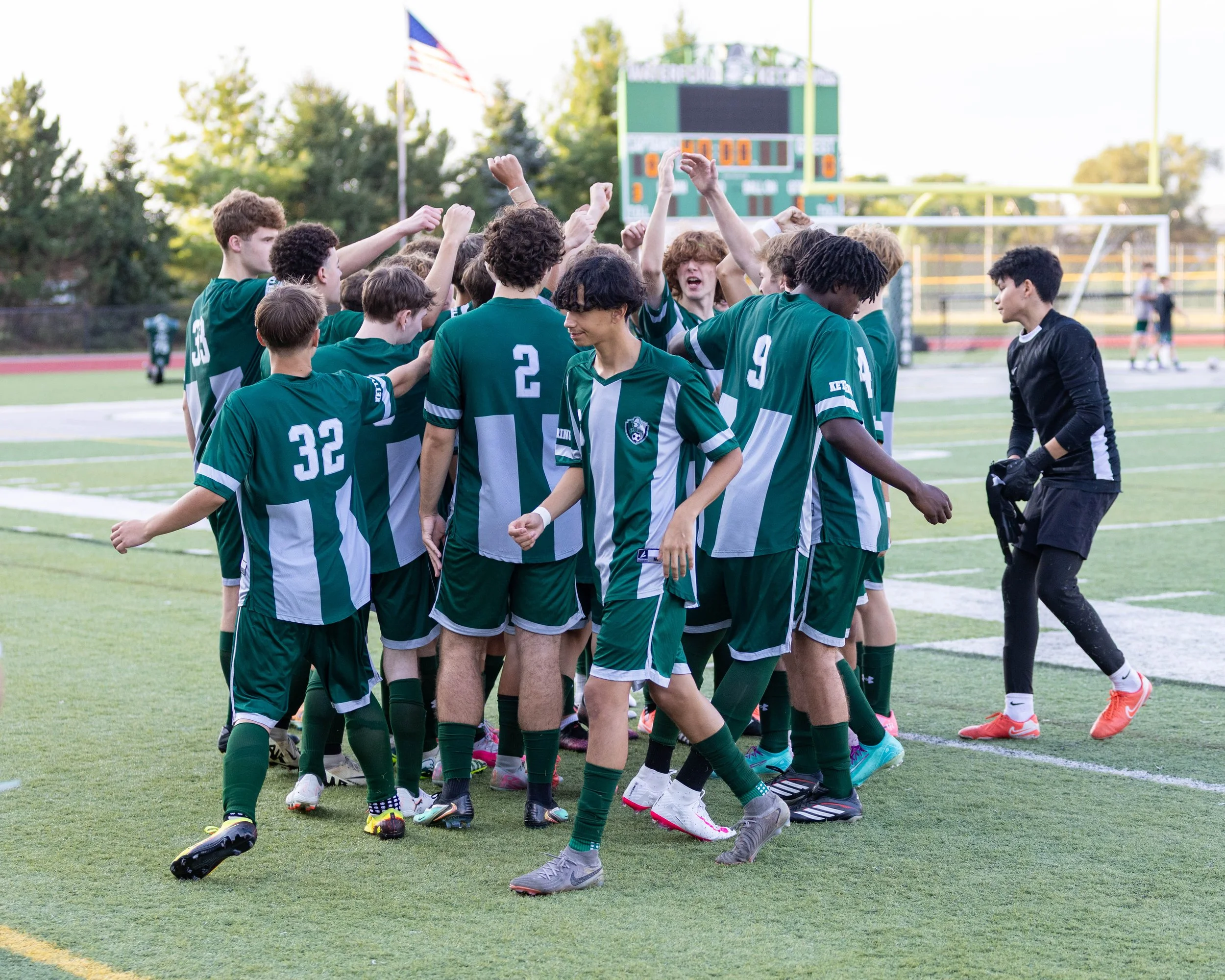 Team huddle before game