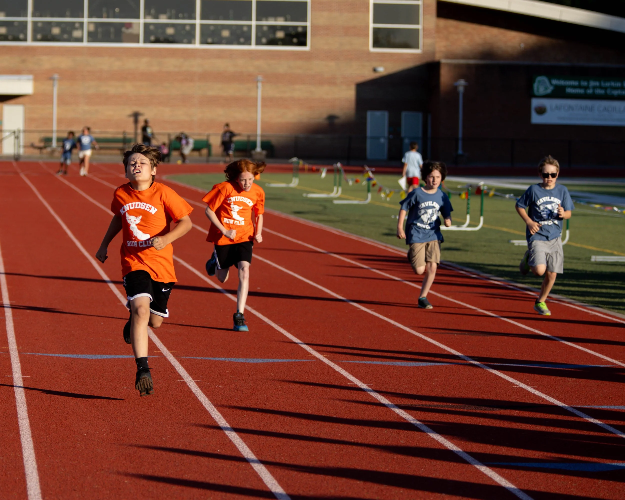 Grayson and Haviland runners at the finish line