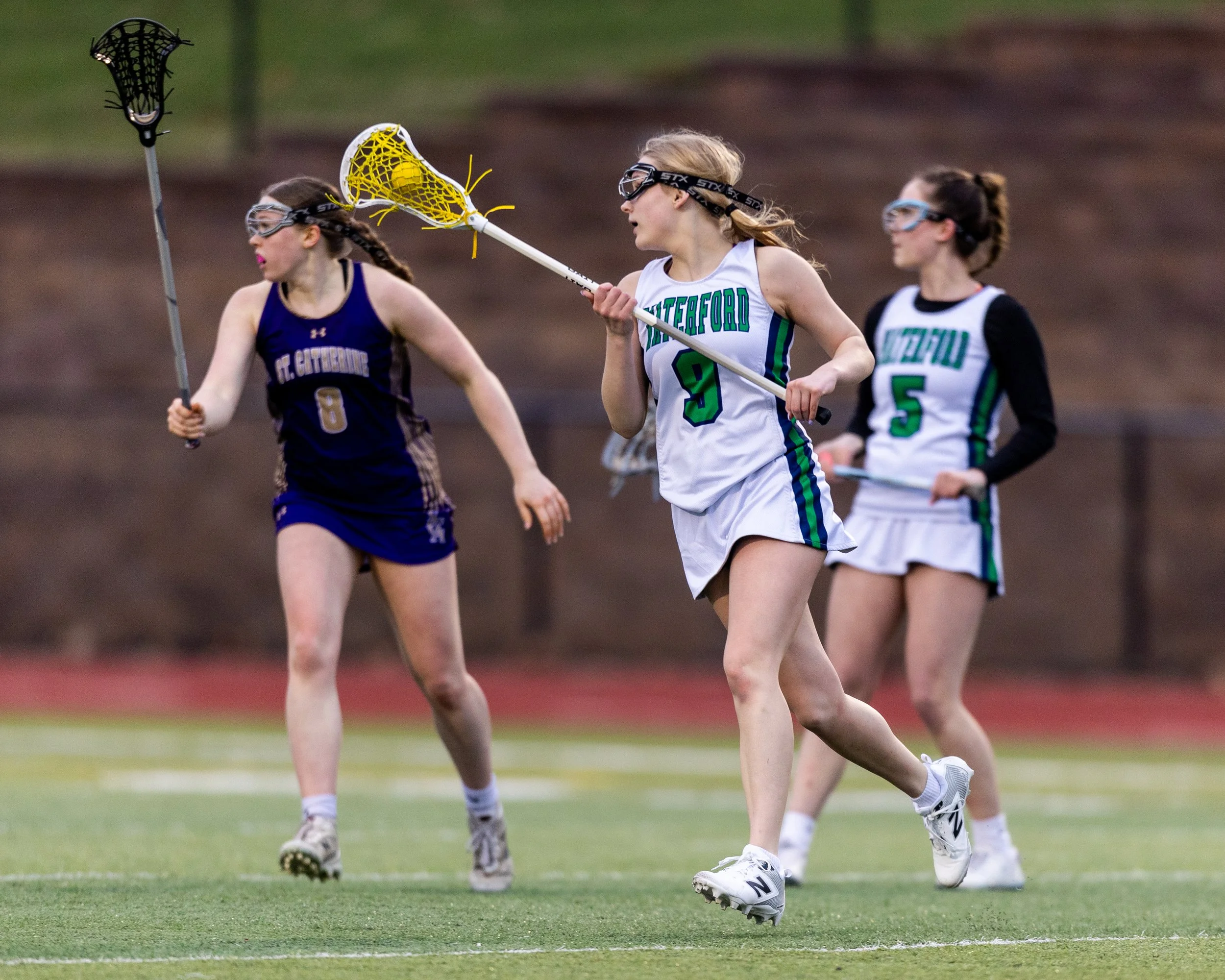 #9 turns with the ball