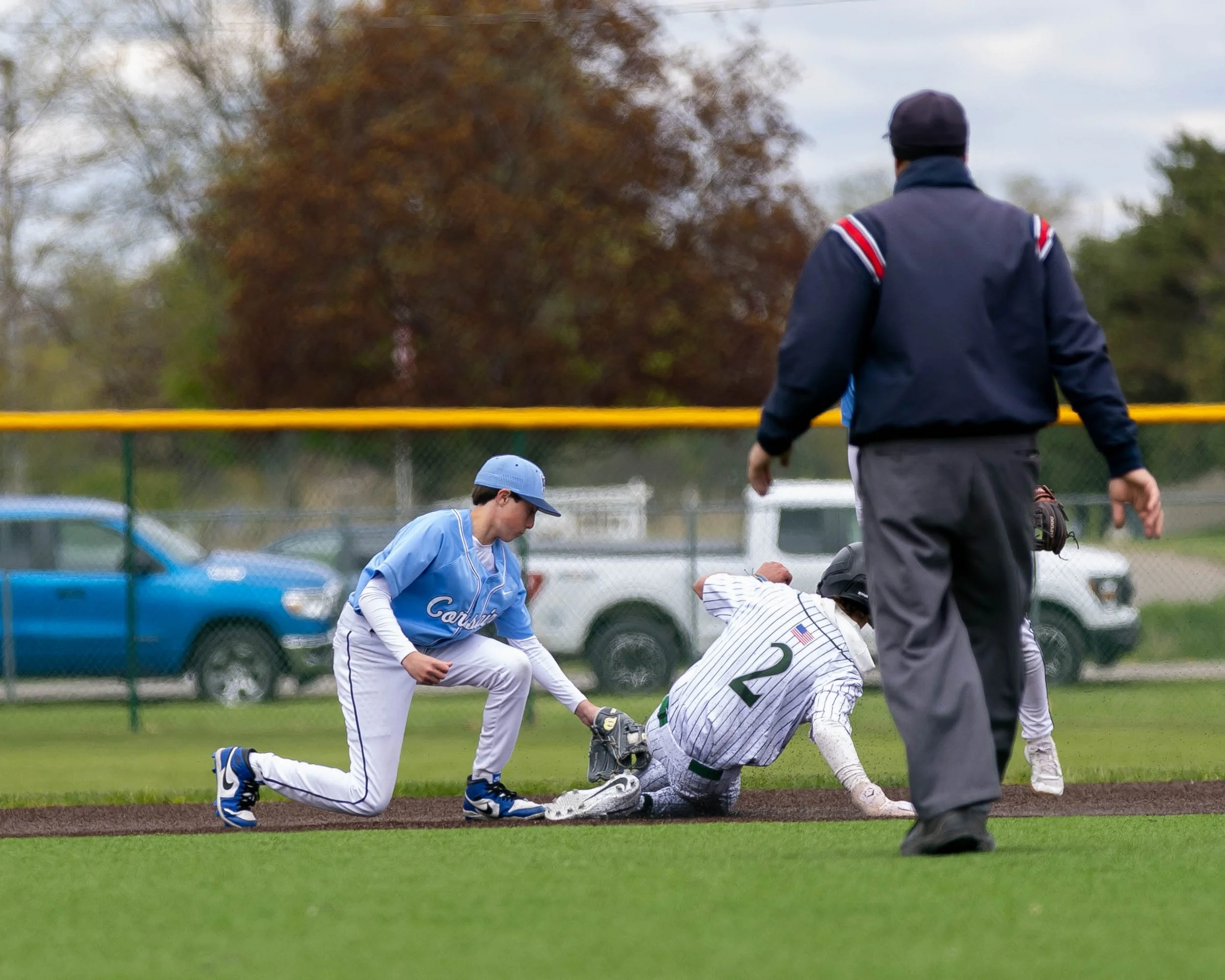 Kettering #2 slides into 2nd base