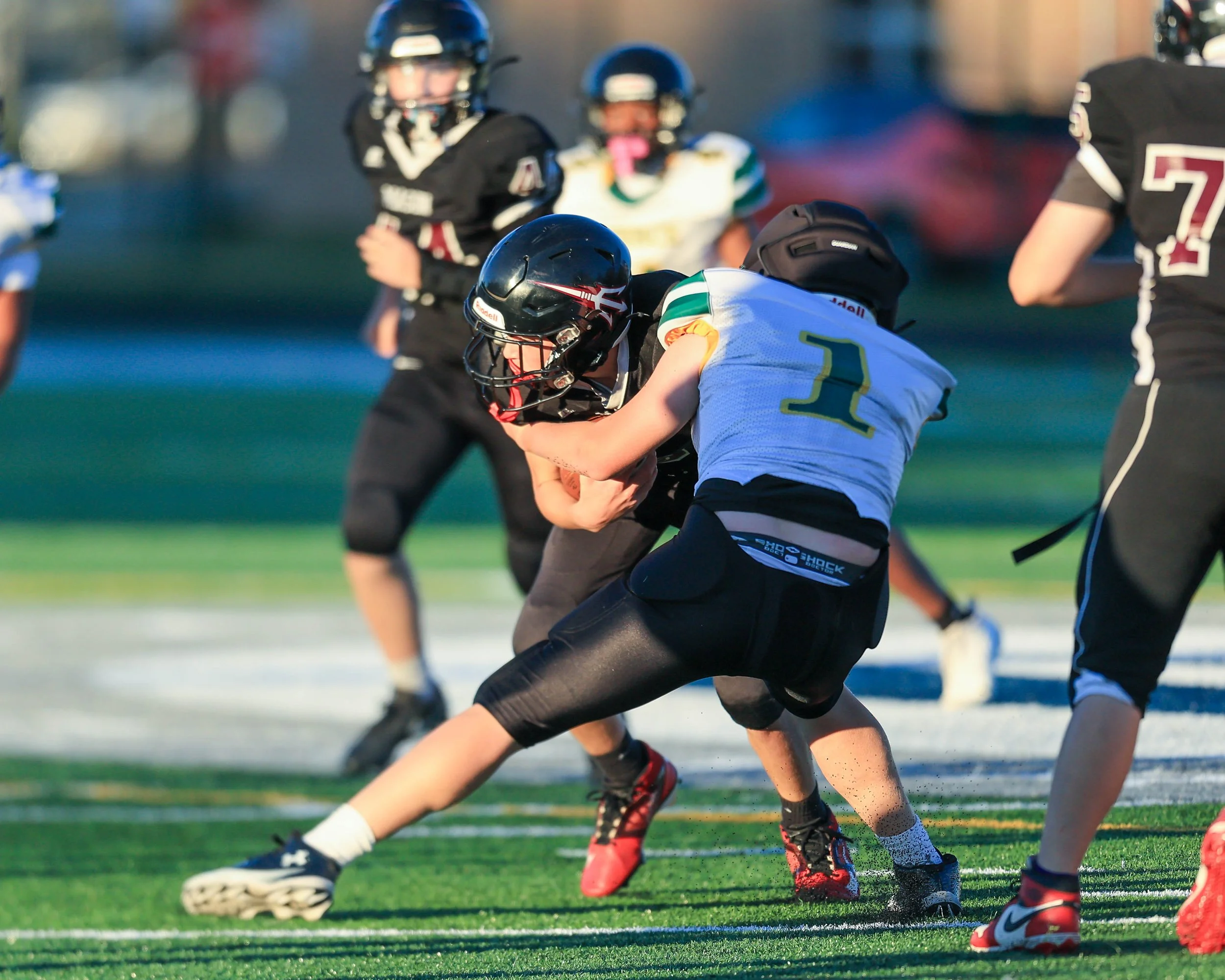 Mason ball carrier tackled by Pierce #1