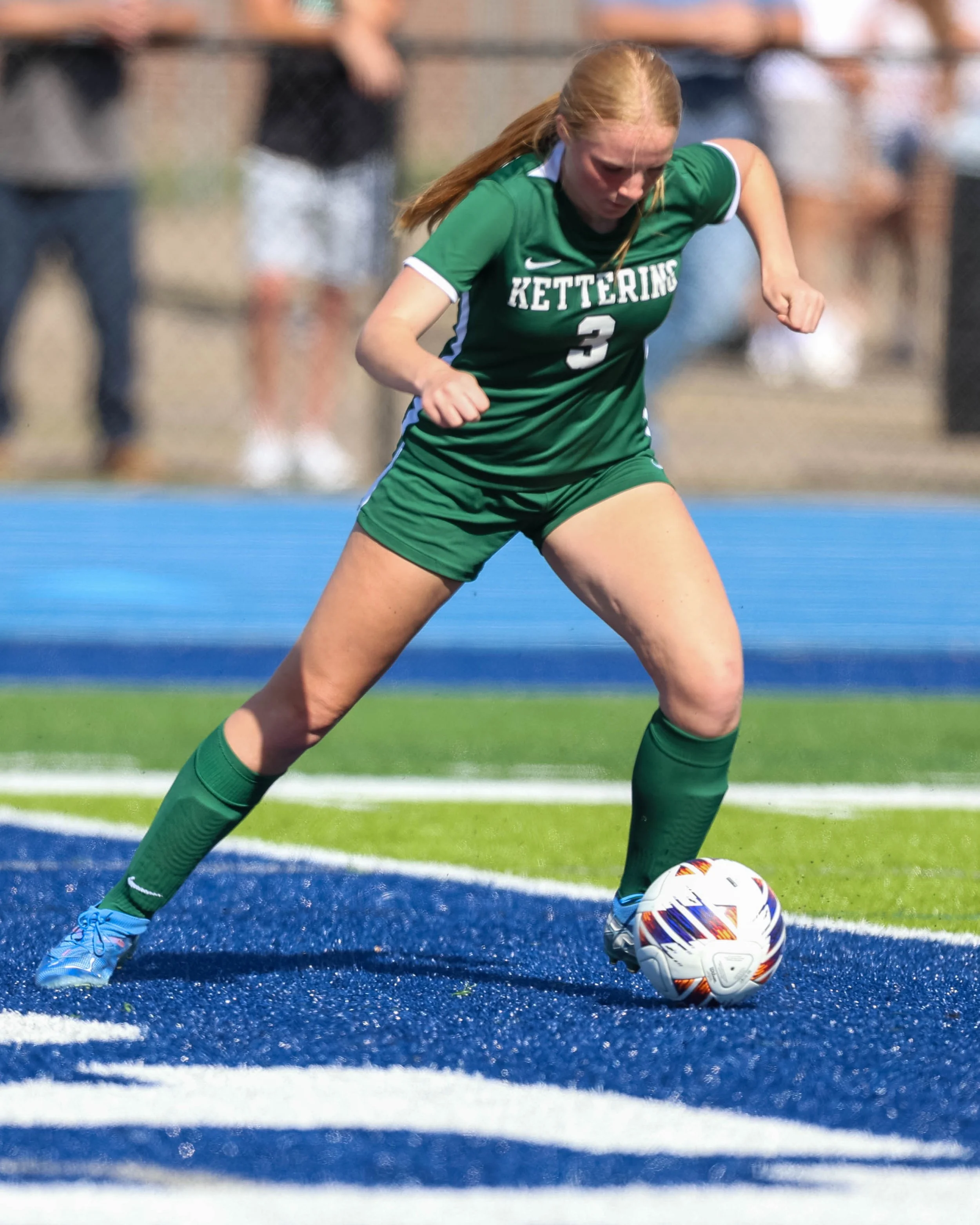#3 controls the ball in the box