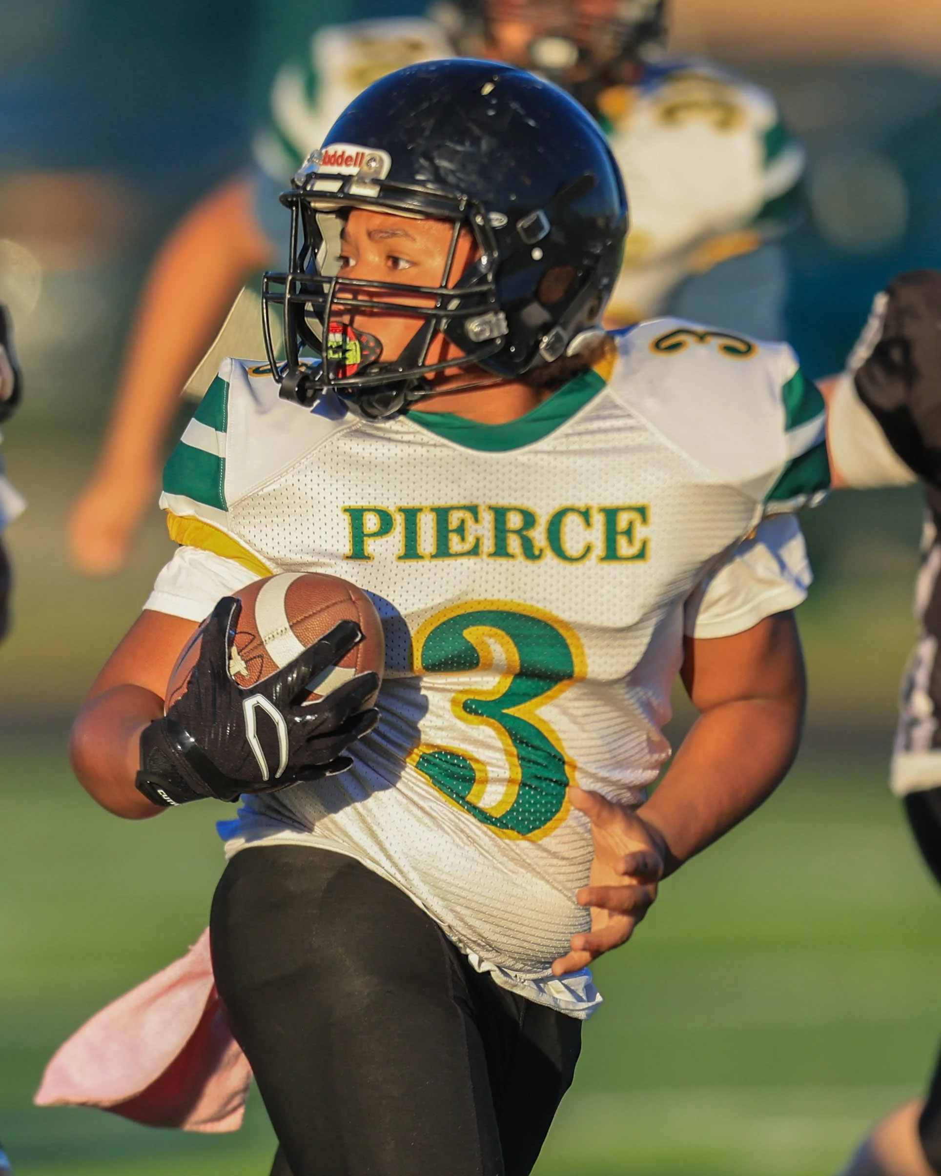 Pierce #3 with the ball
