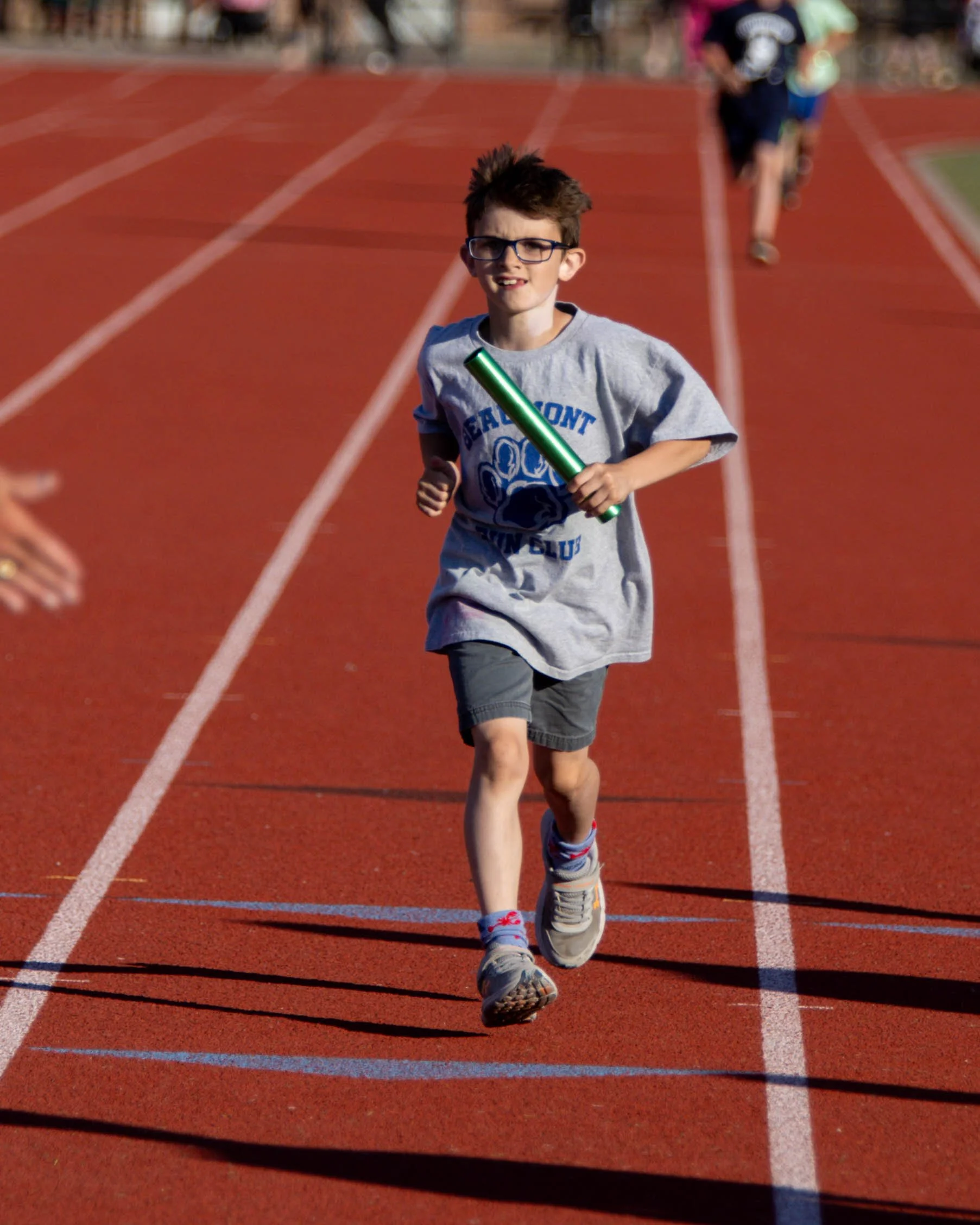 Beaumont runner at the finish line