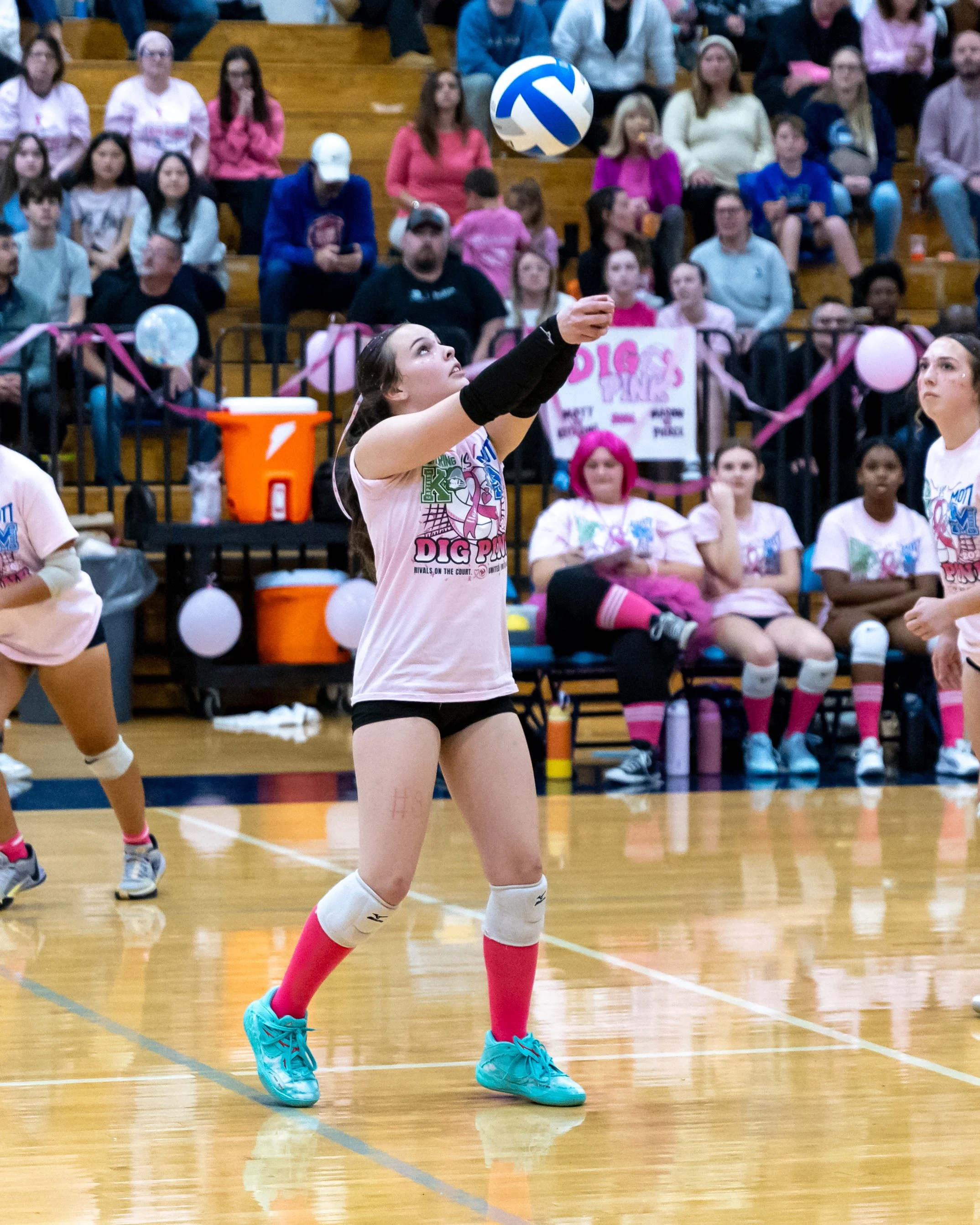 Mott player hits the ball