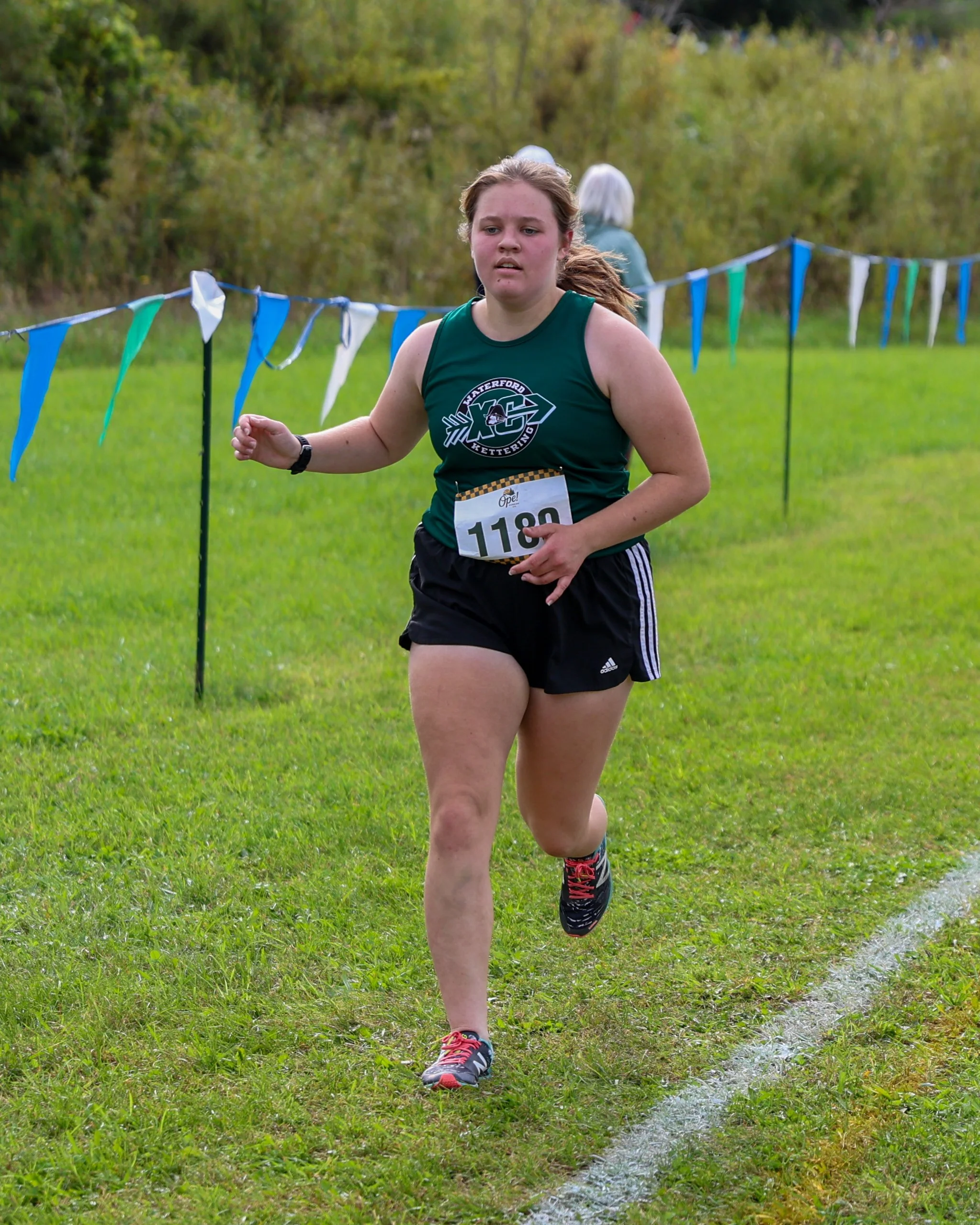 WK runner at the finish line.