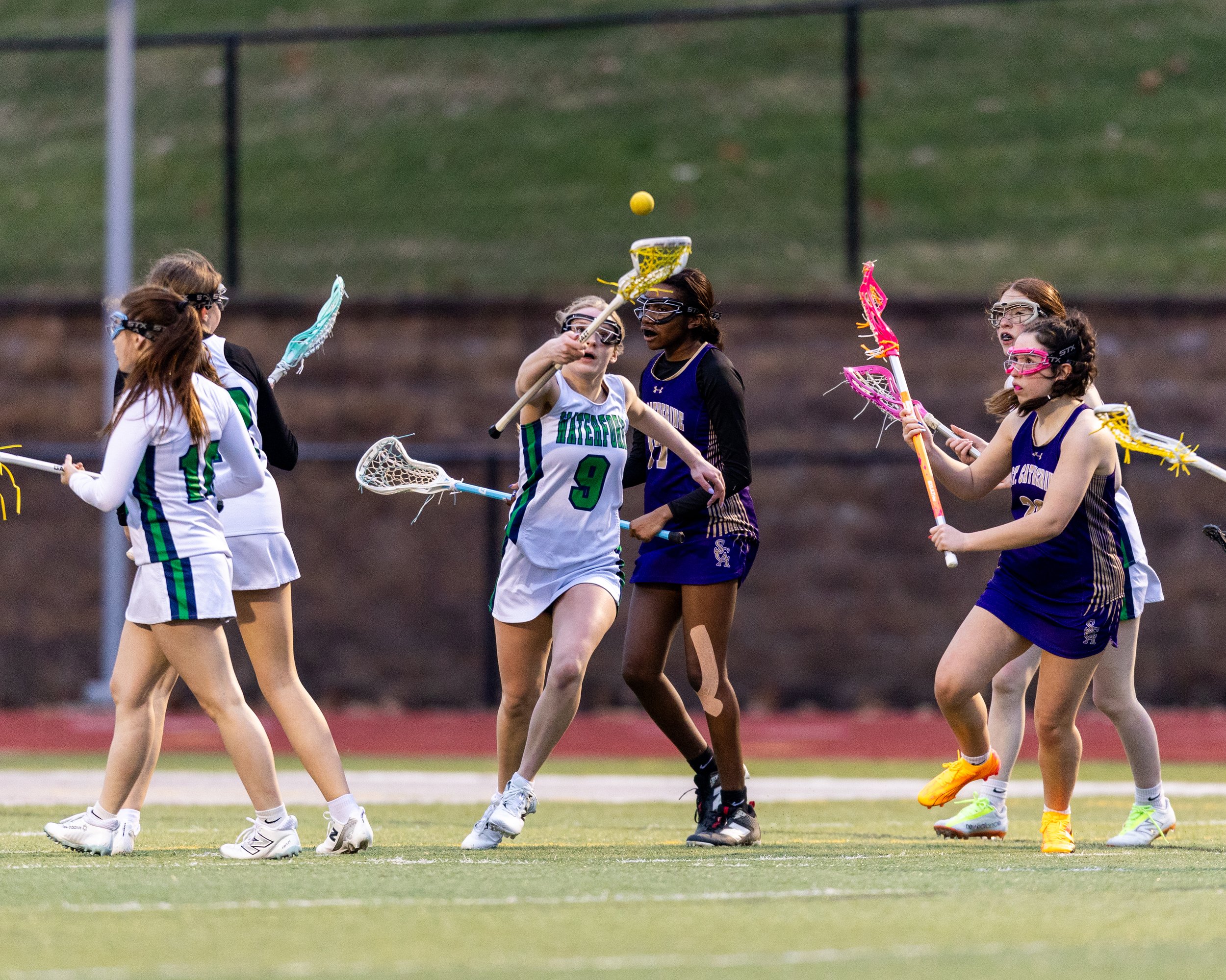 #9 with the ball in the air