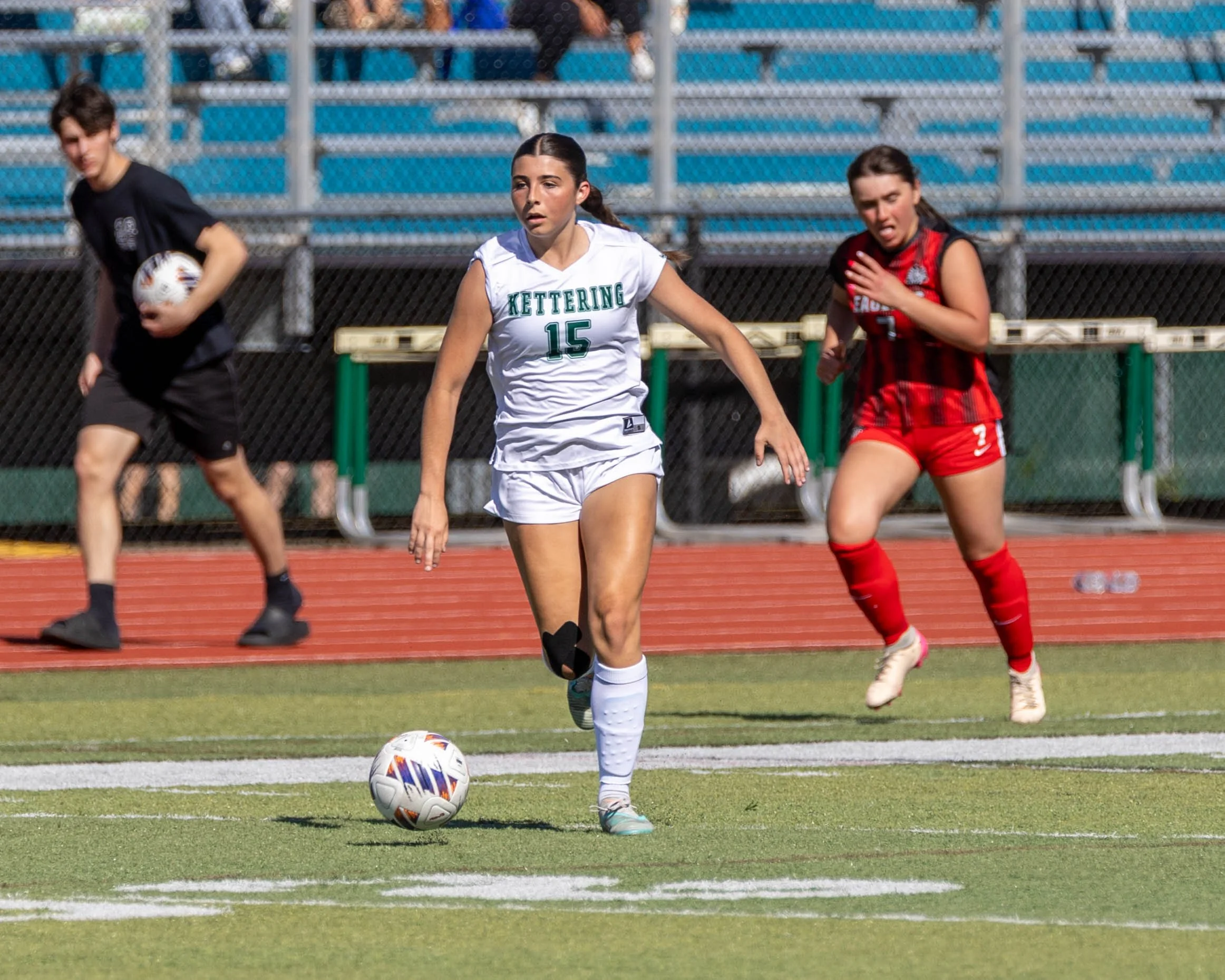 #15 with the ball