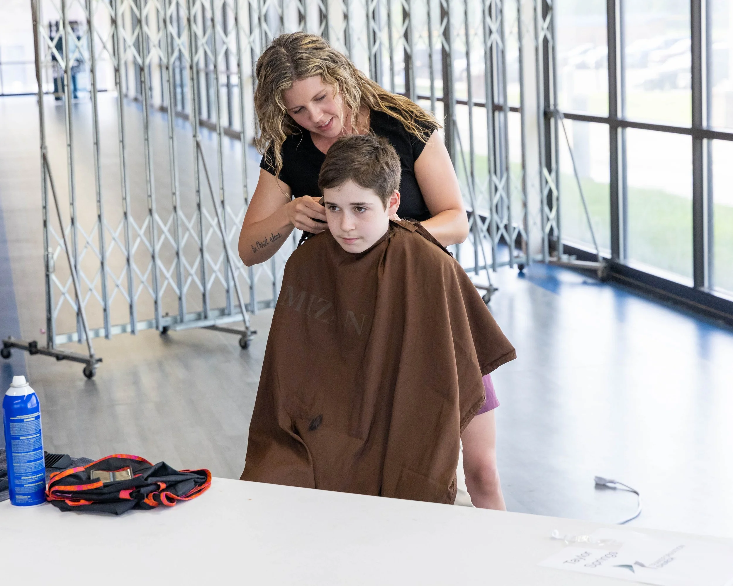Another haircut being done