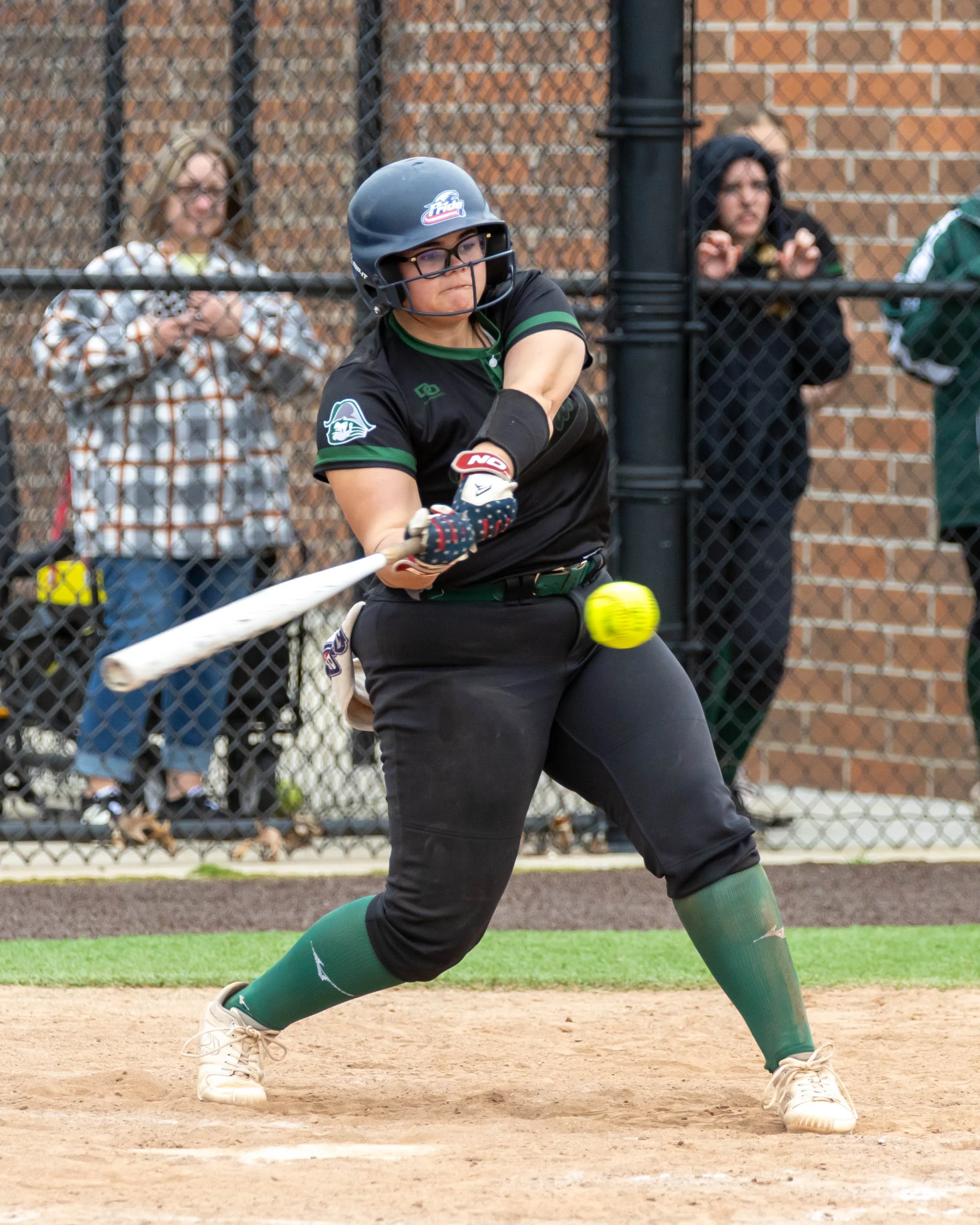 Kettering batter swings at the ball