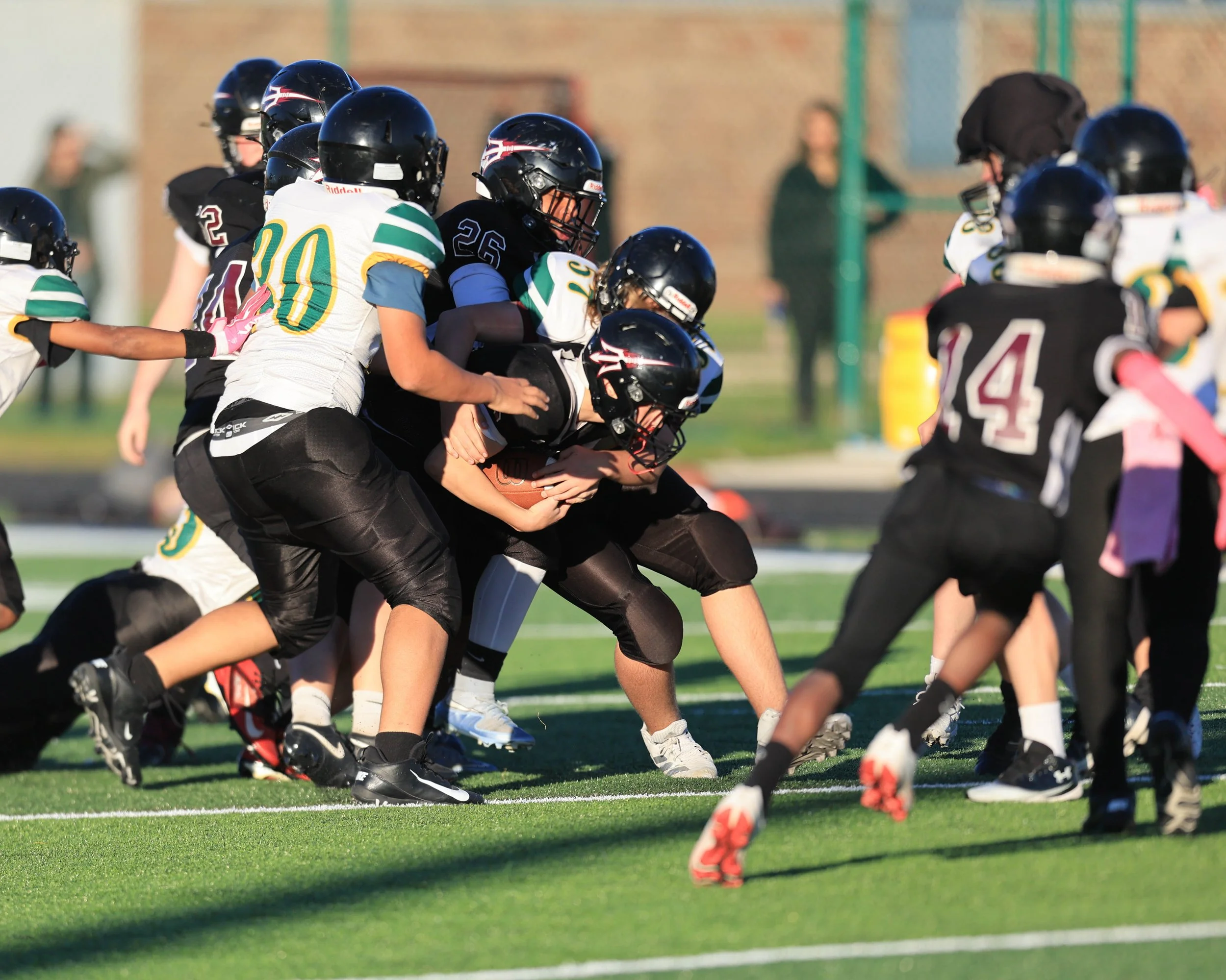 Mason #5 tackled by Pierce #57