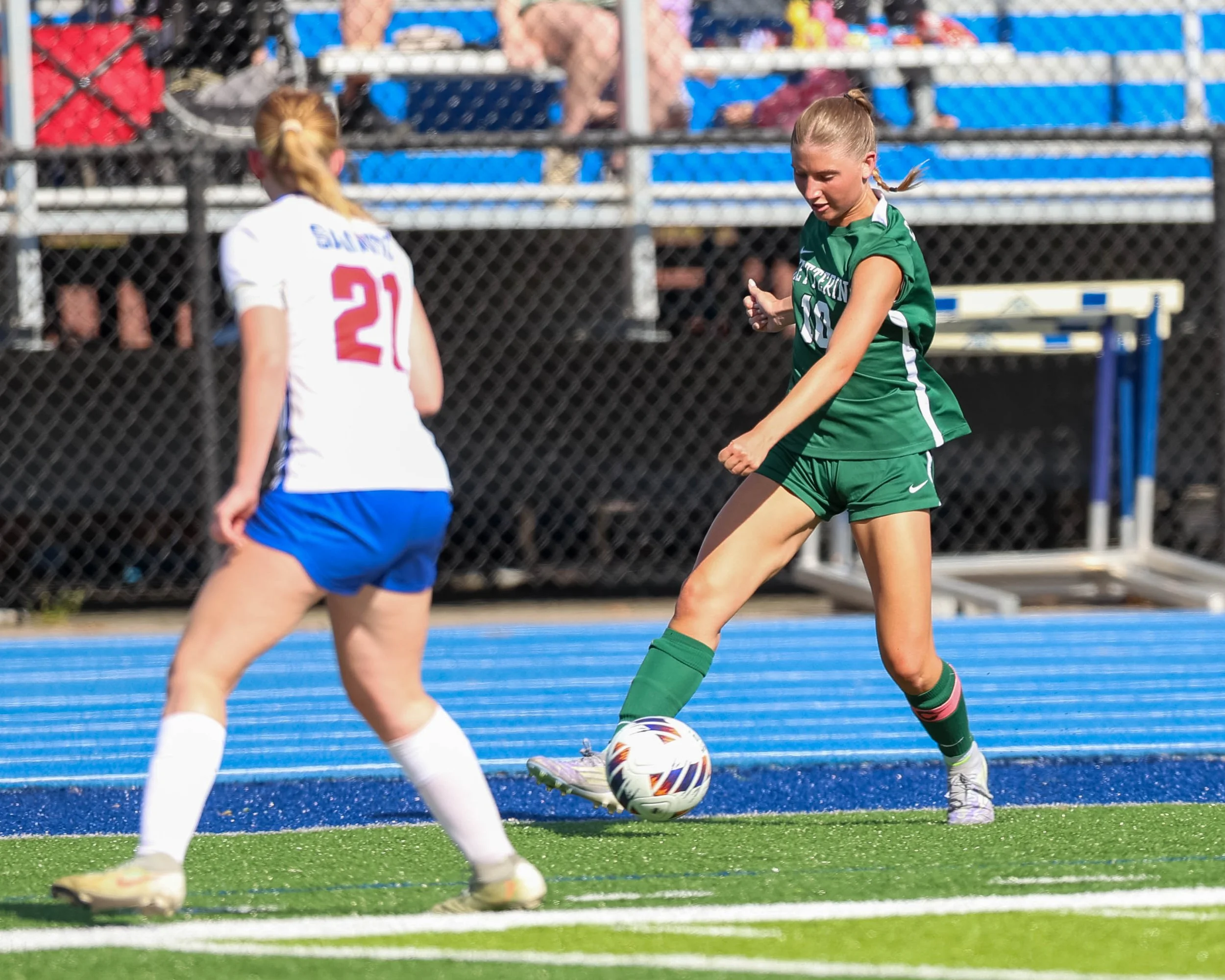 #10 controls the ball