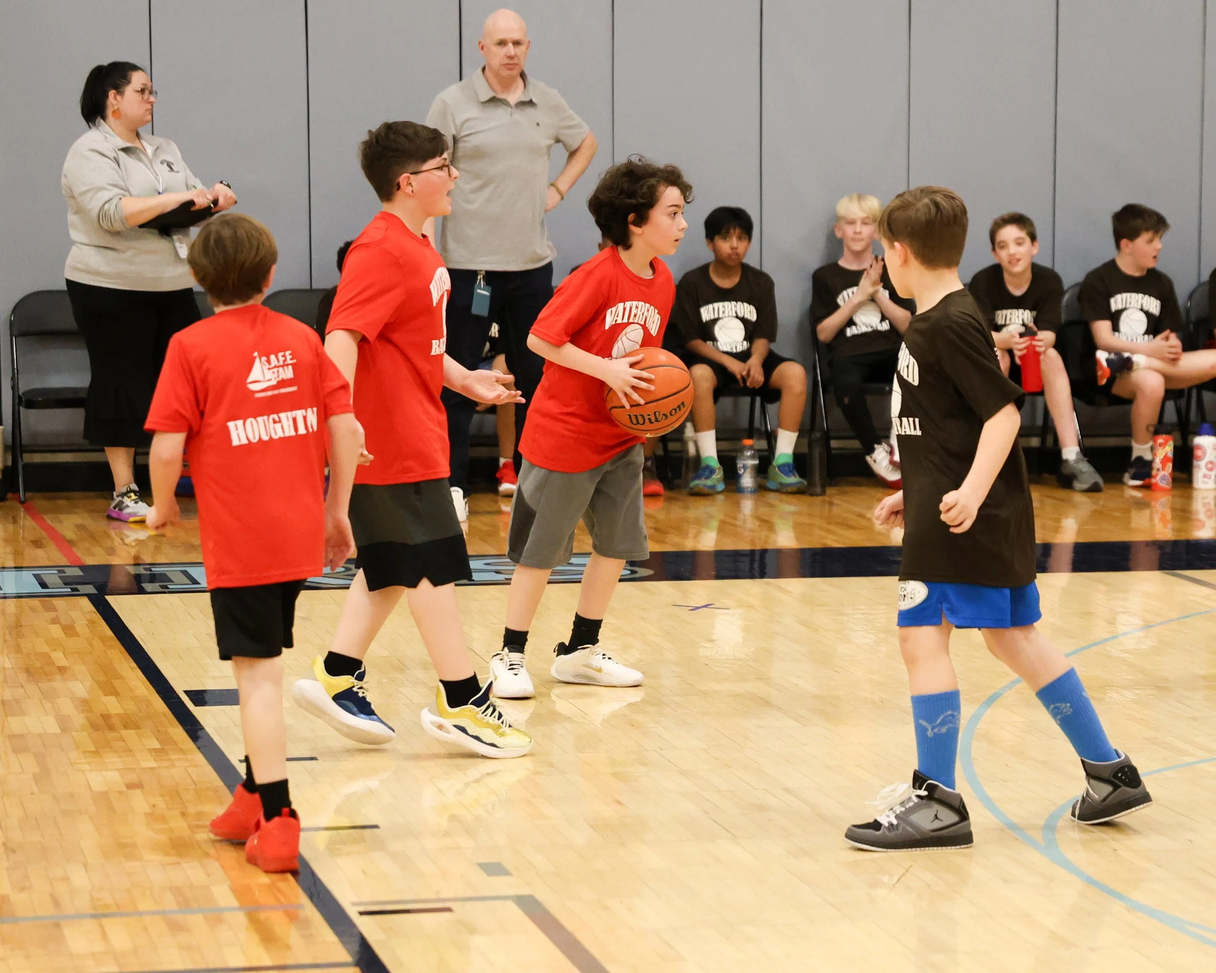 Houghton boy holds the ball