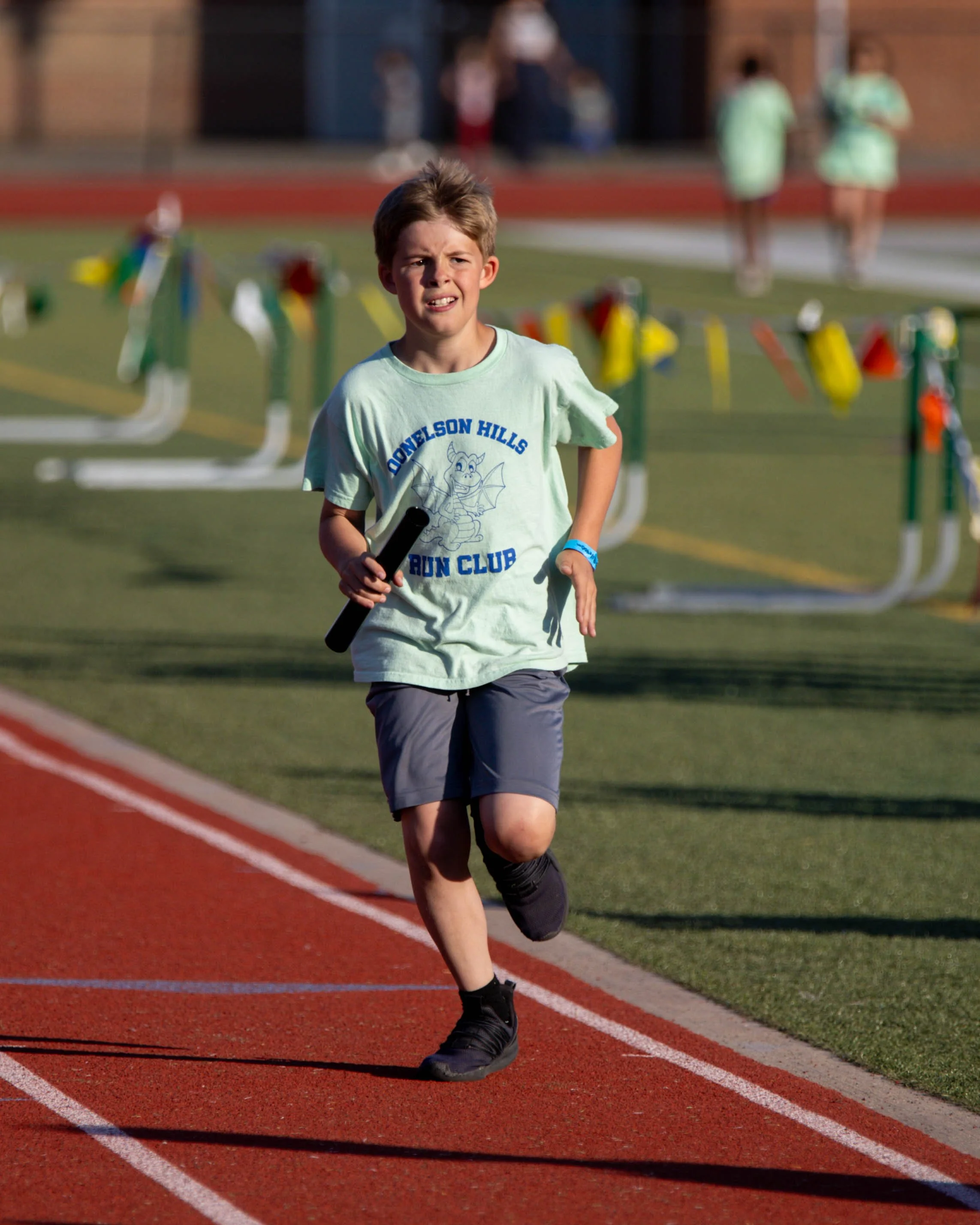 Donelson Hills runner at the finish line