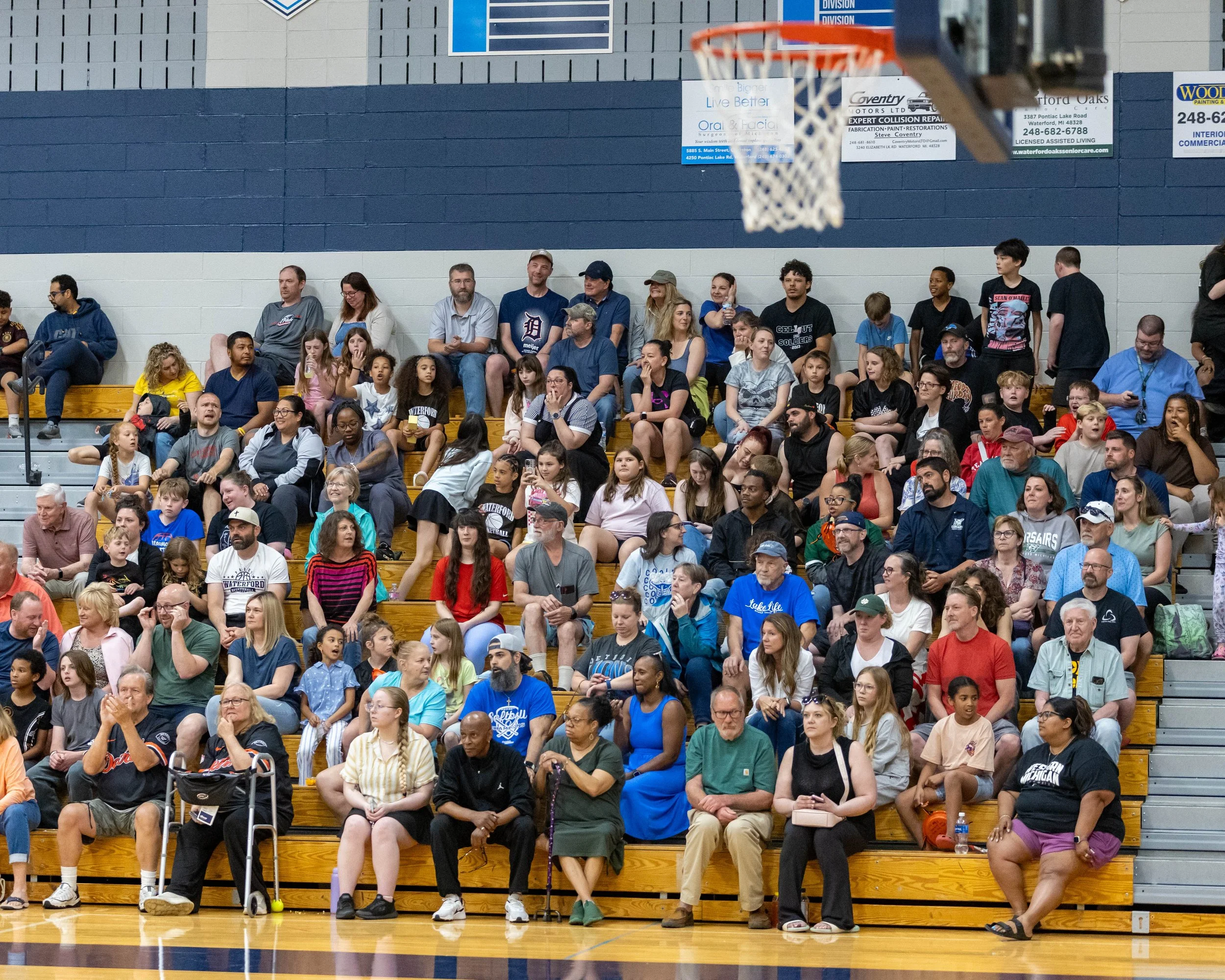 Bleacher with fans