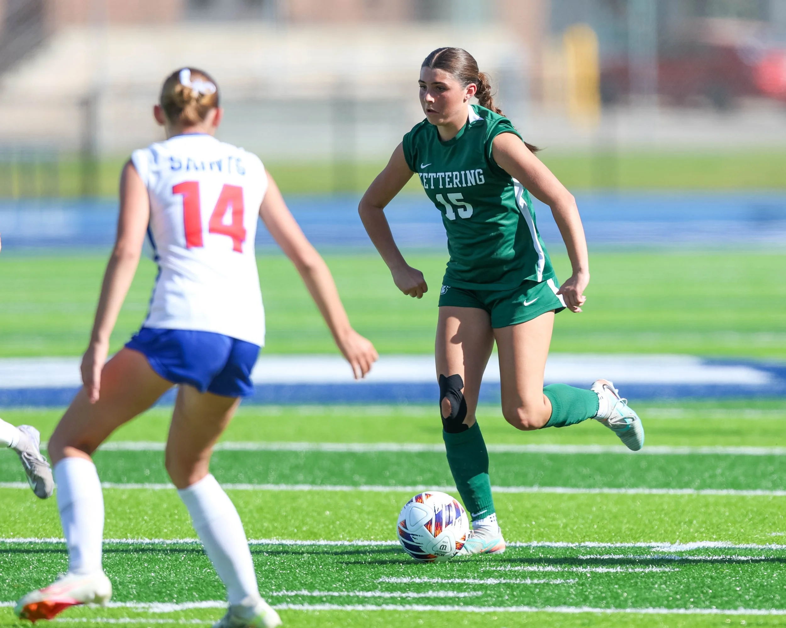 #15 with the ball