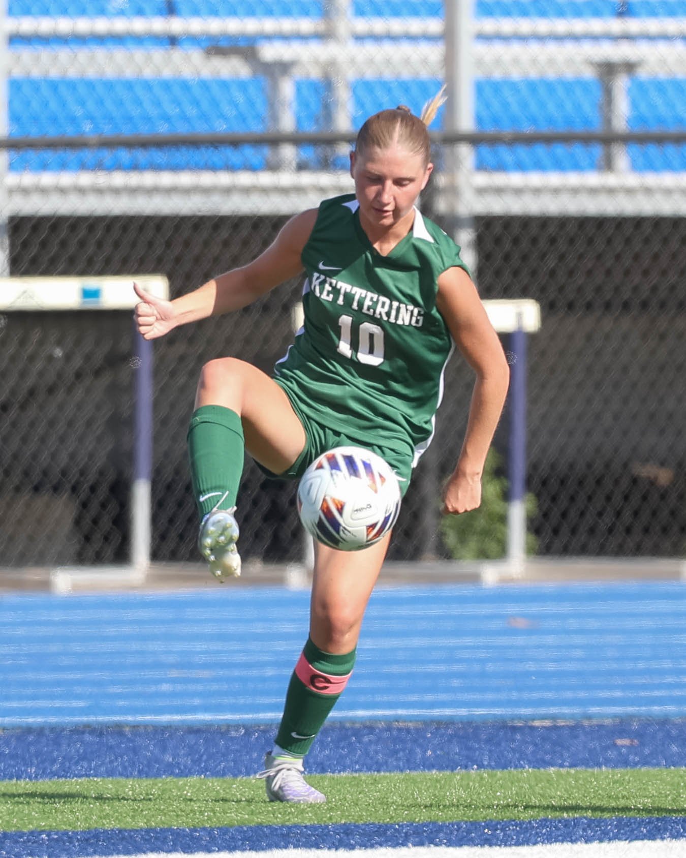 #10 controls the ball