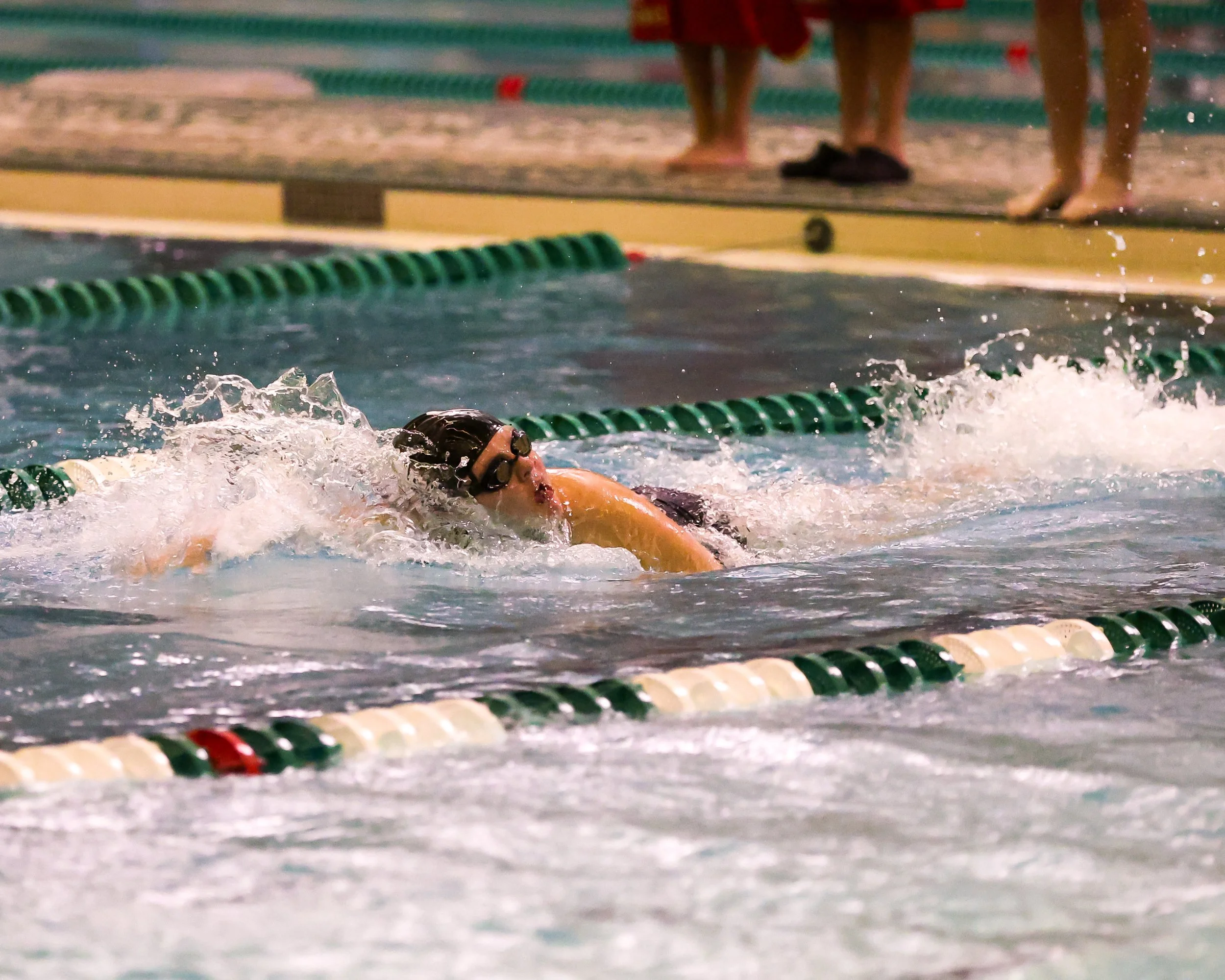WU swimmer doing the freestyle