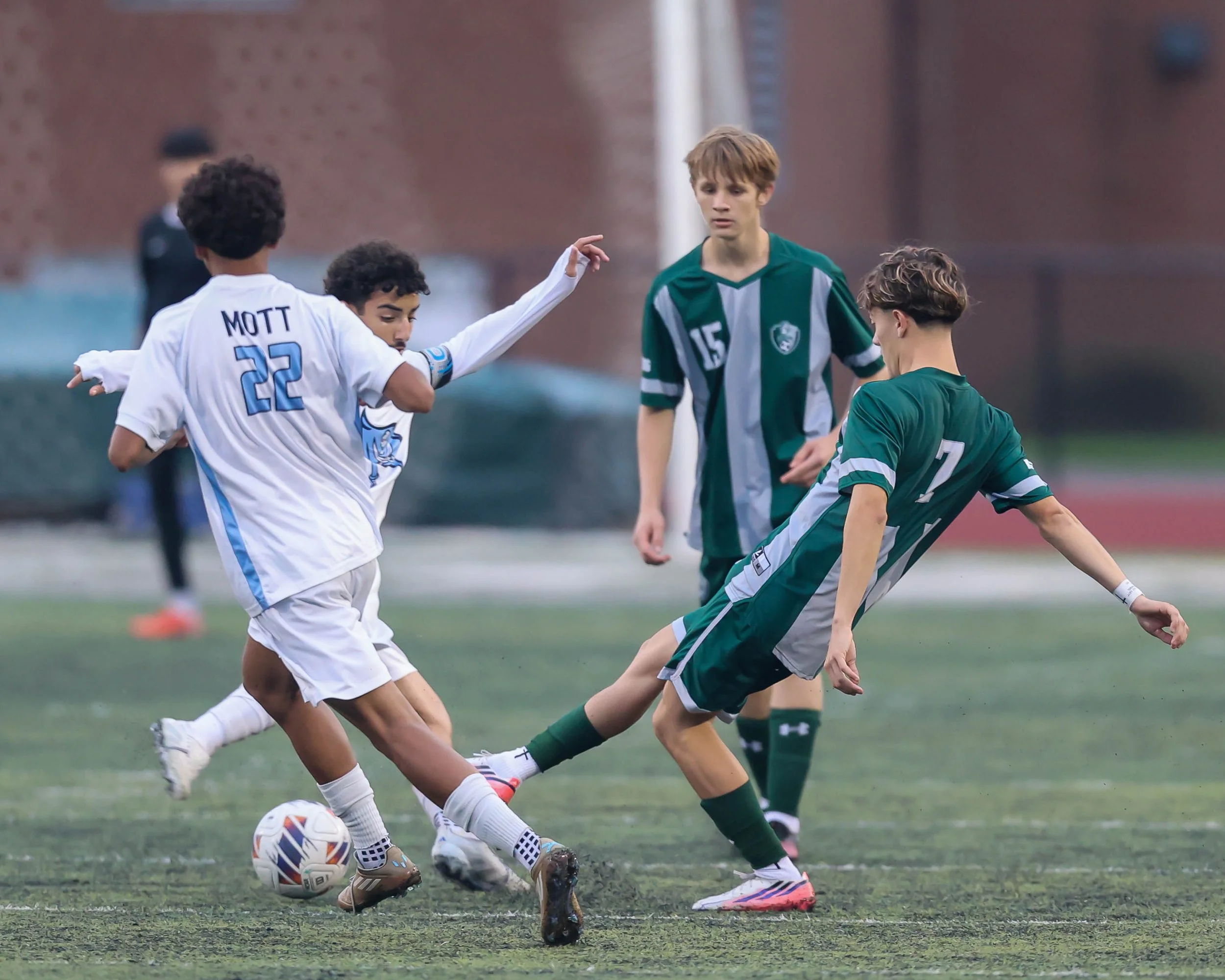 WK #7 goes to kick the ball
