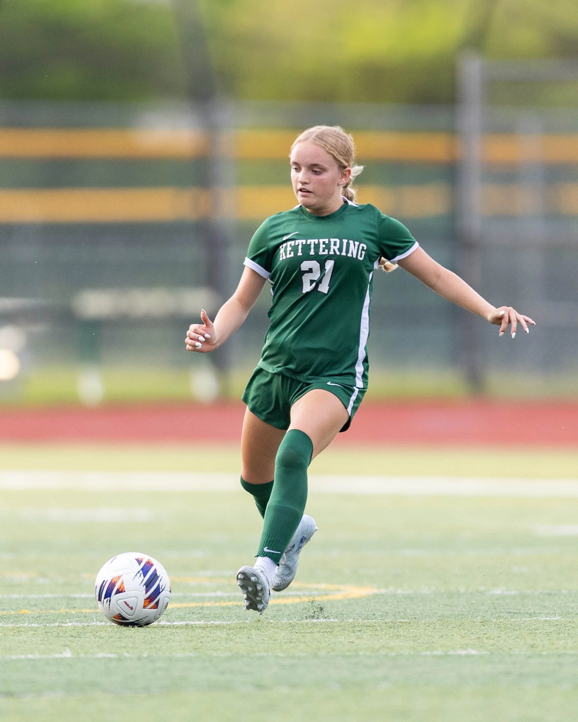 #21 ready to kick the ball