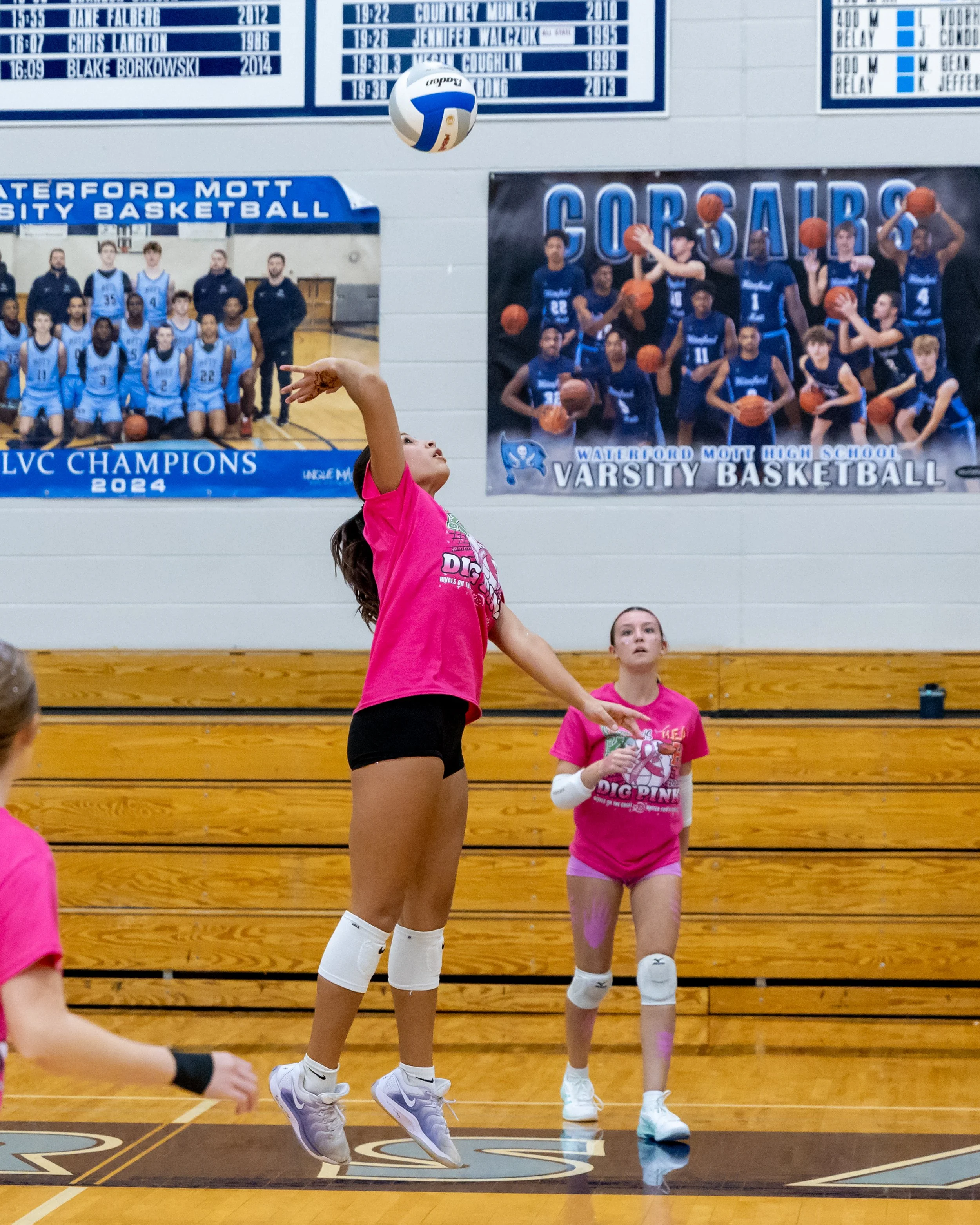 Kettering player hits the ball