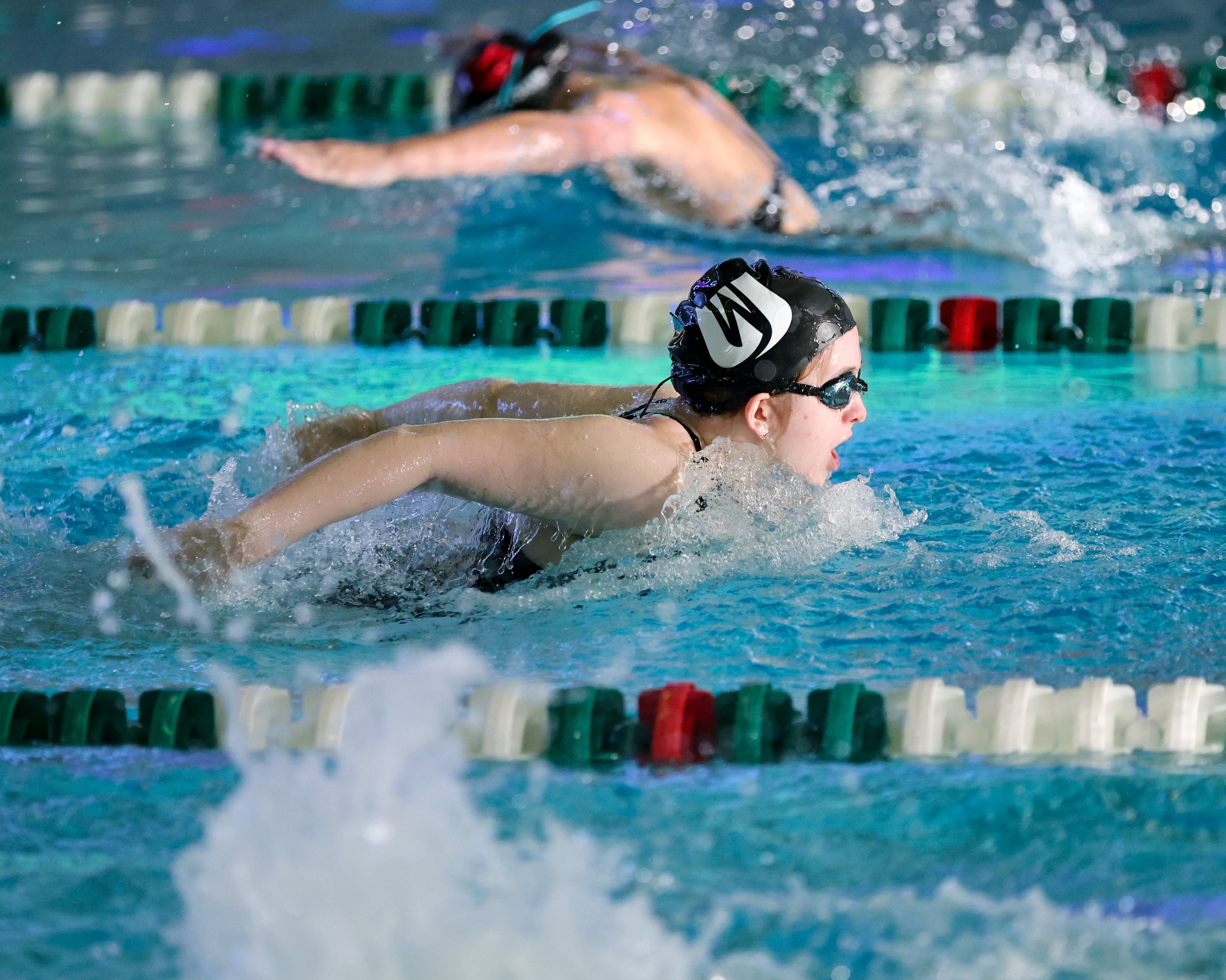 WU swimmer doing the butterfly