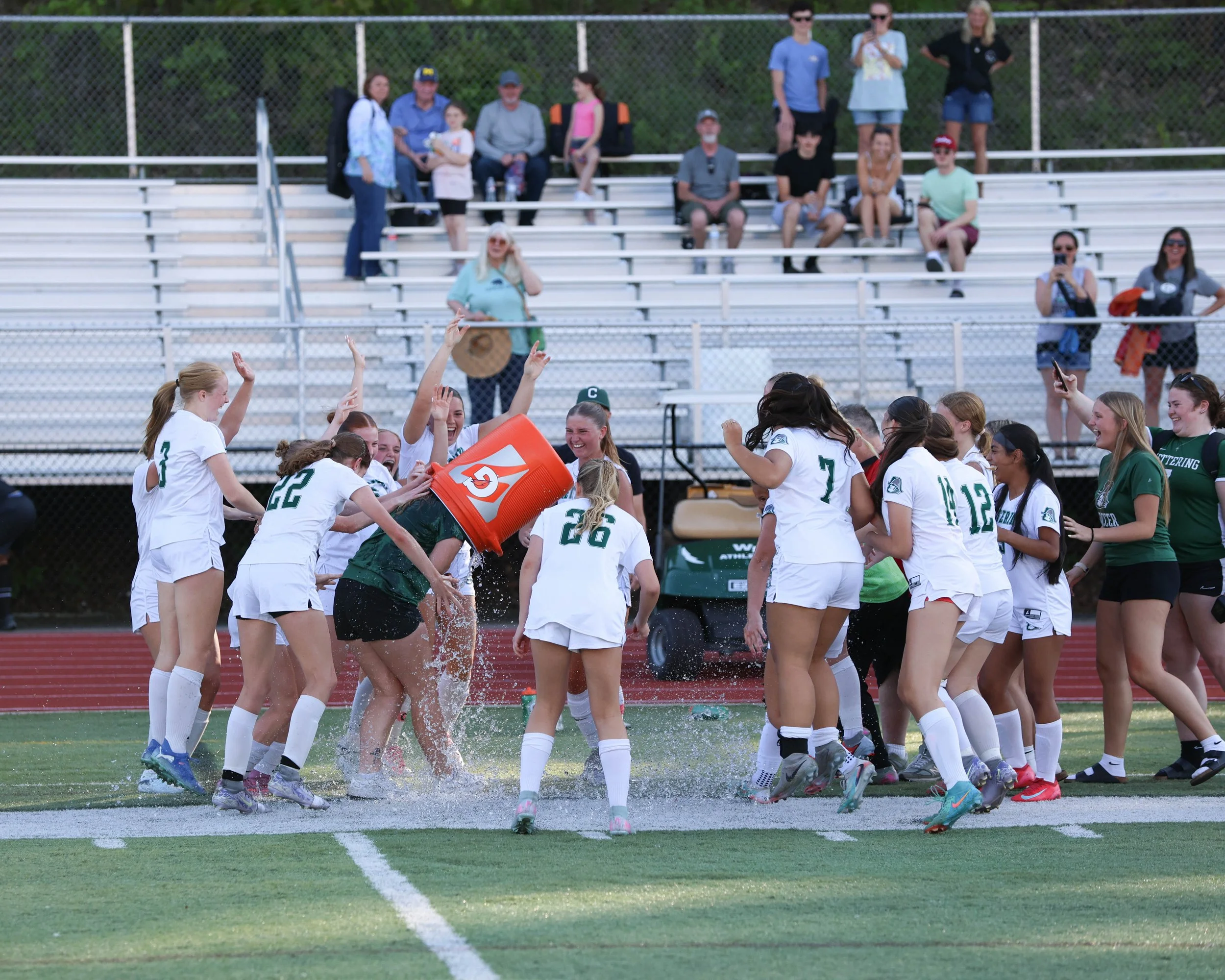 Coach gets a water bucket