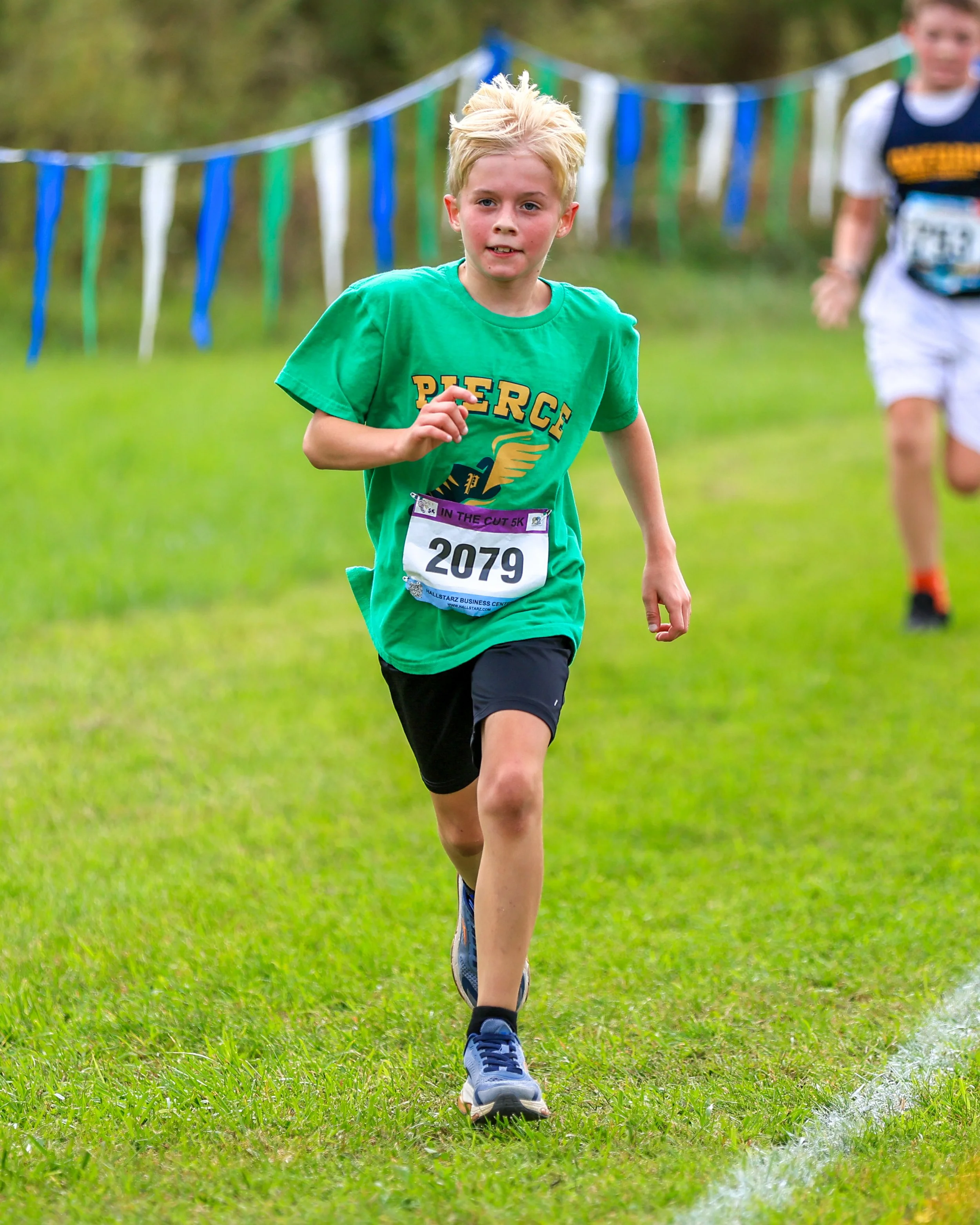 Pierce runner at the finish line