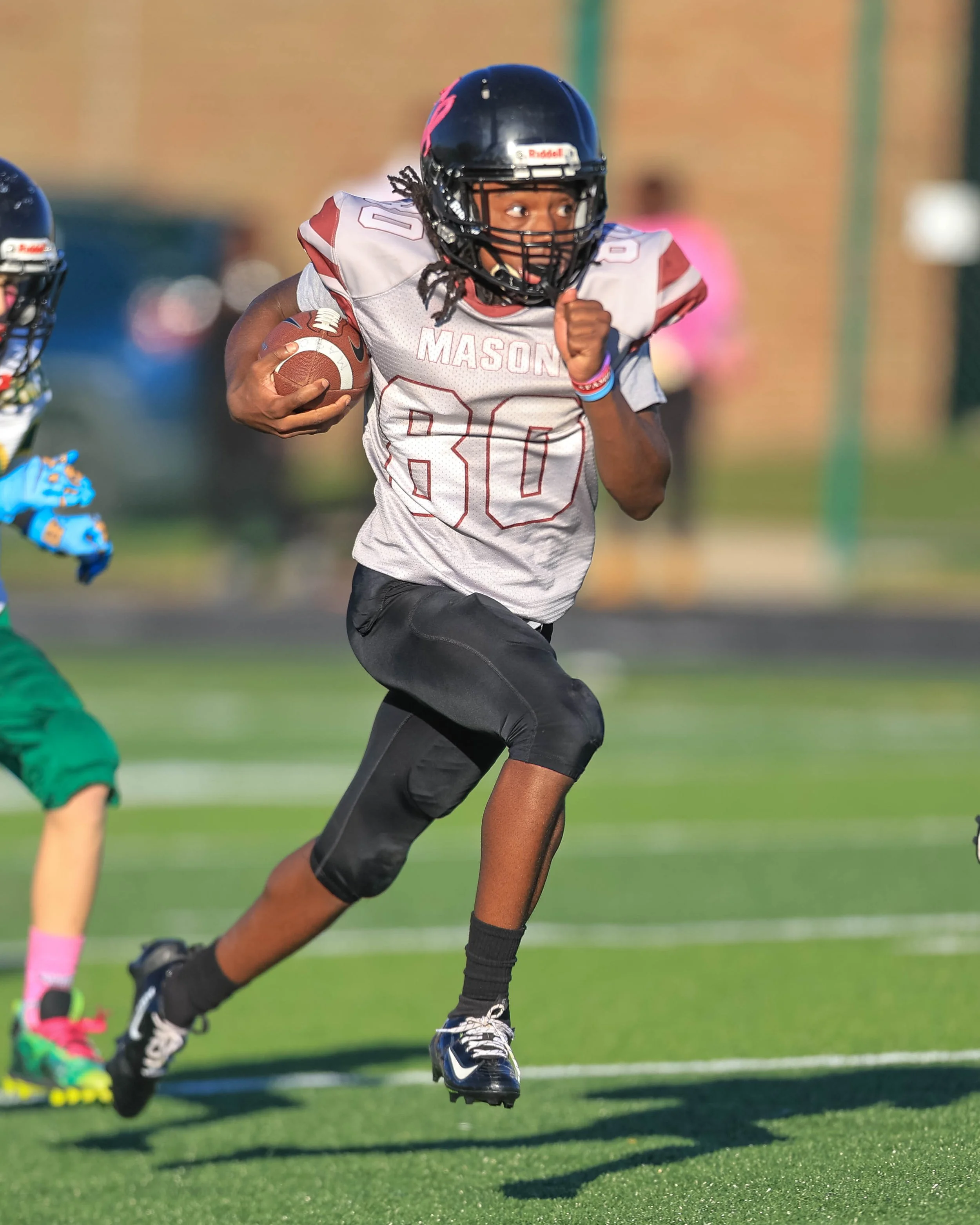 Mason #80 with the ball