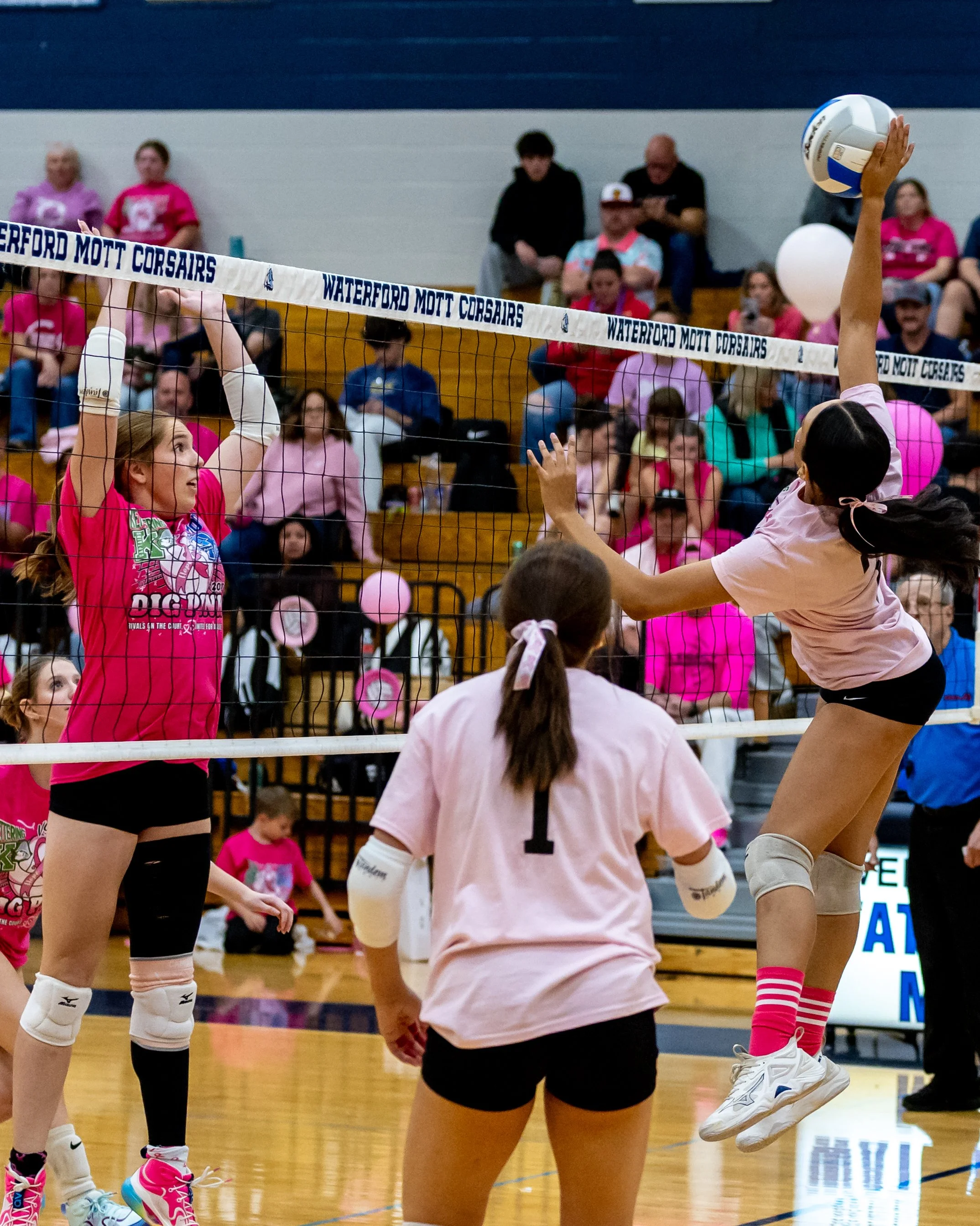 Mott player hits the ball