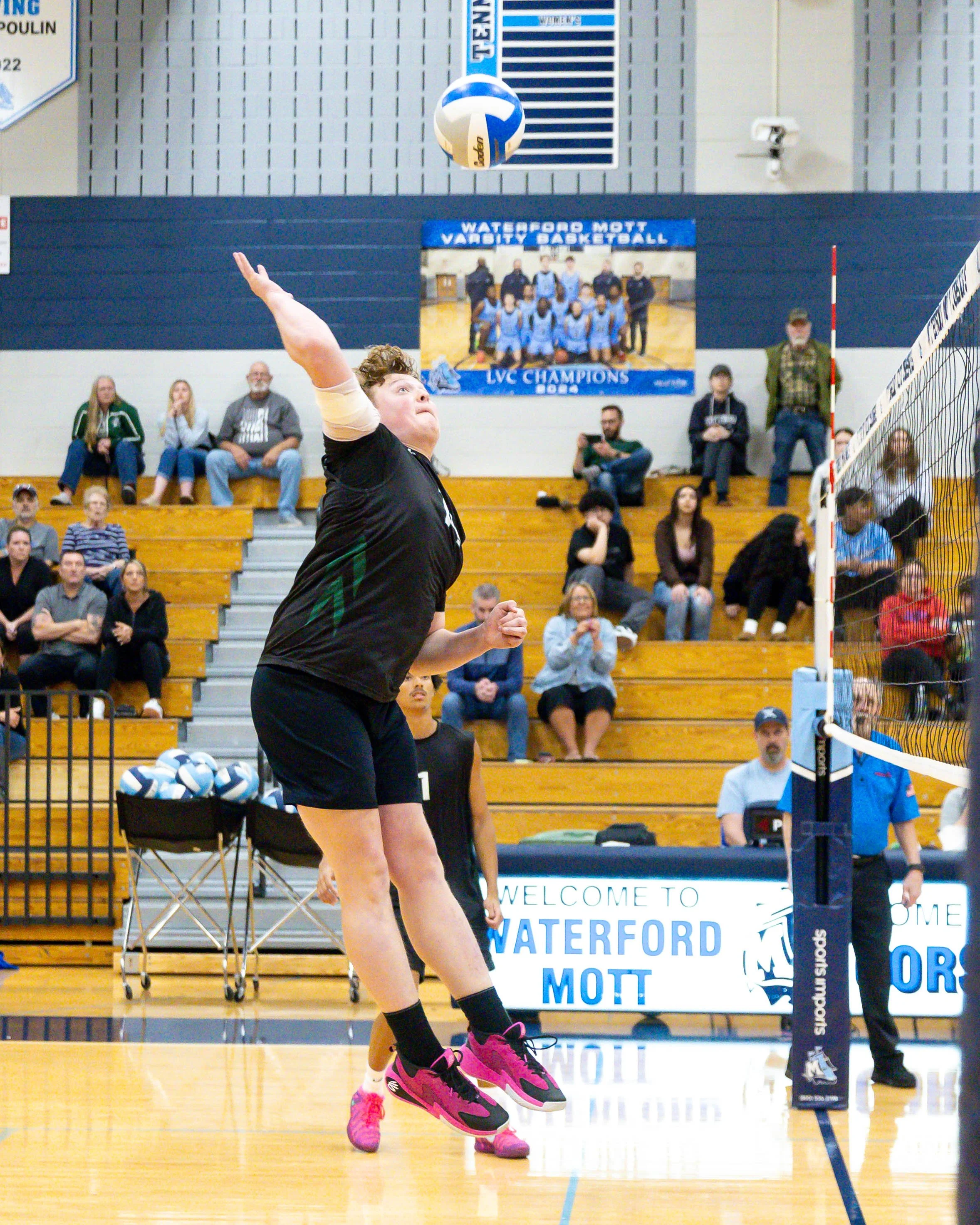 Kettering #14 spikes the ball