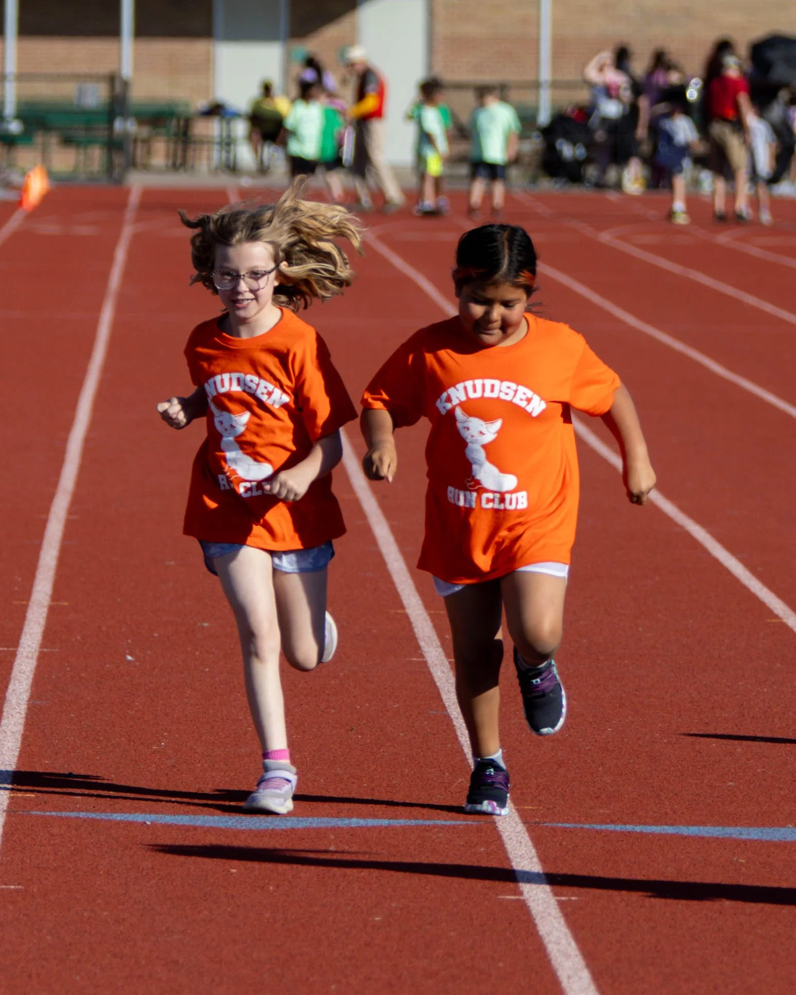 Knudsen girls finish the race