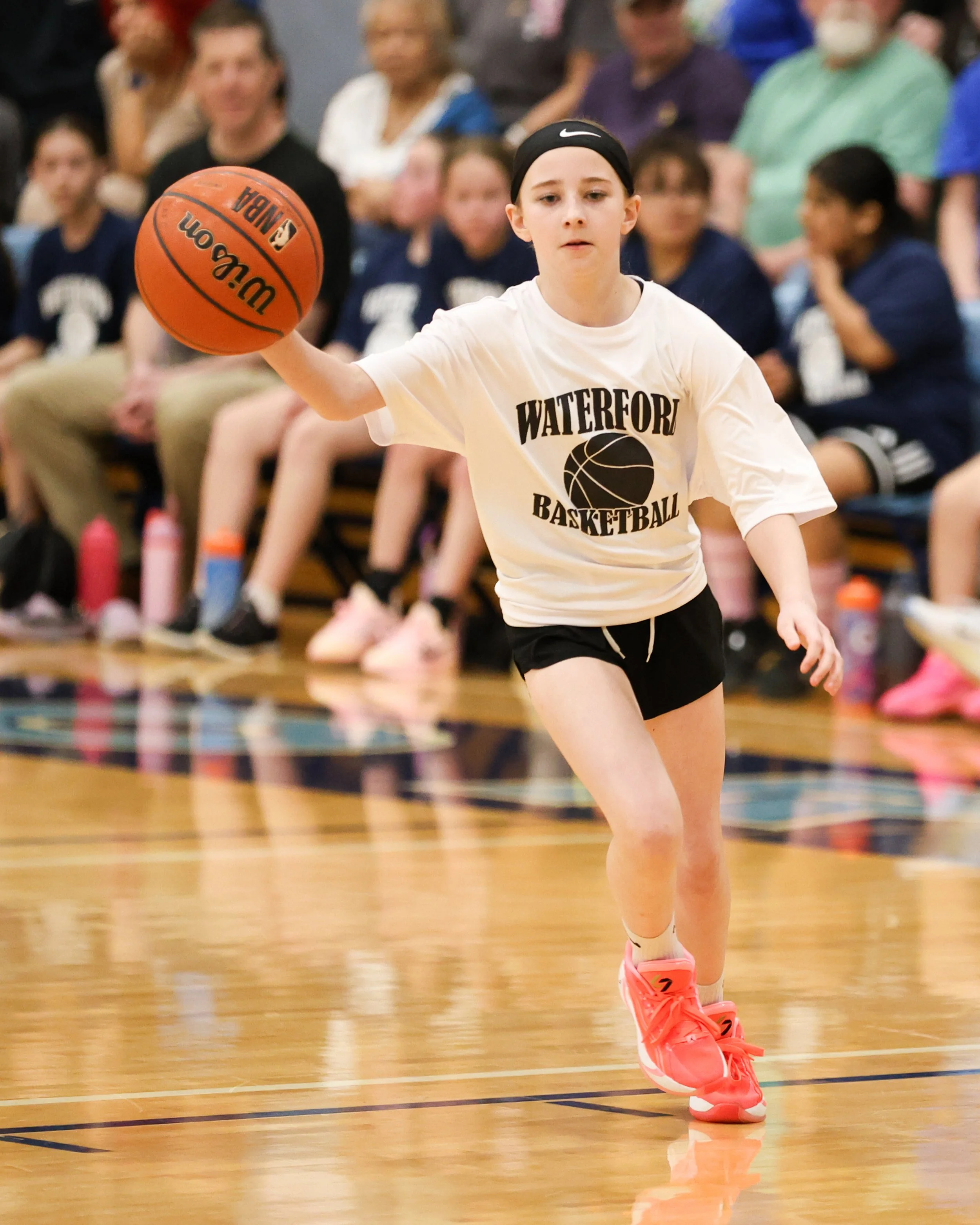 Beaumont girl dribbles the ball