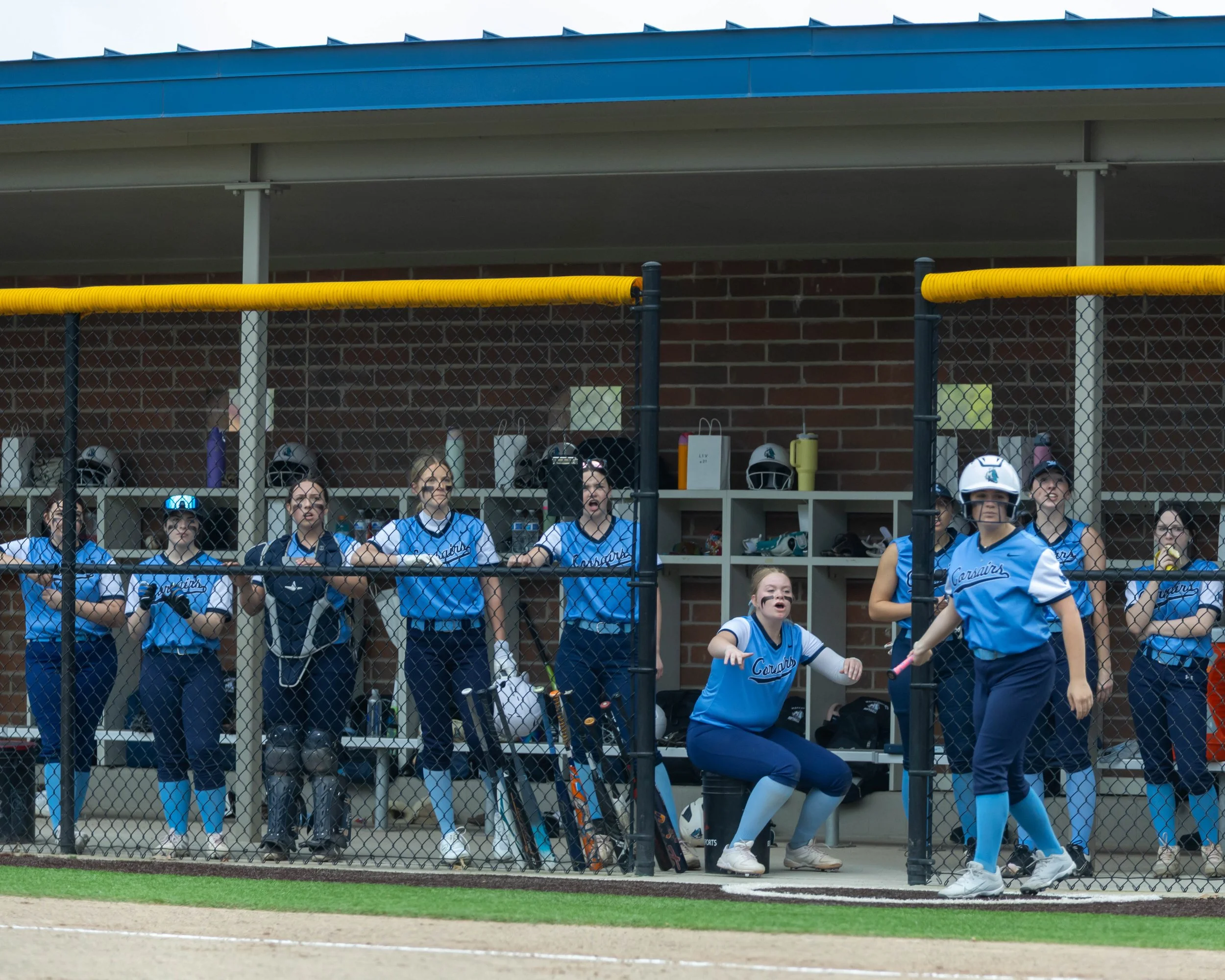 Mott team in the dugout