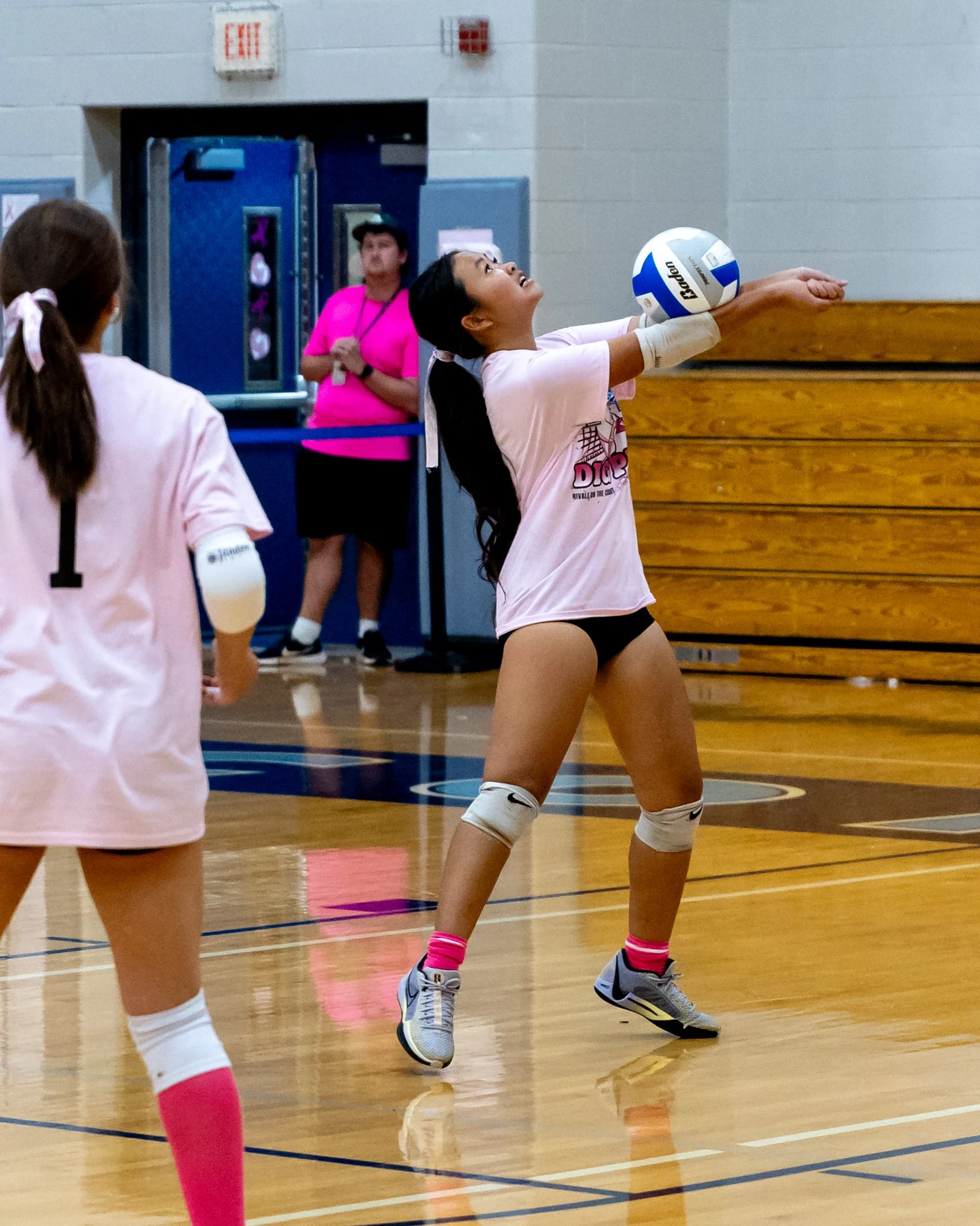 Mott player hits the ball