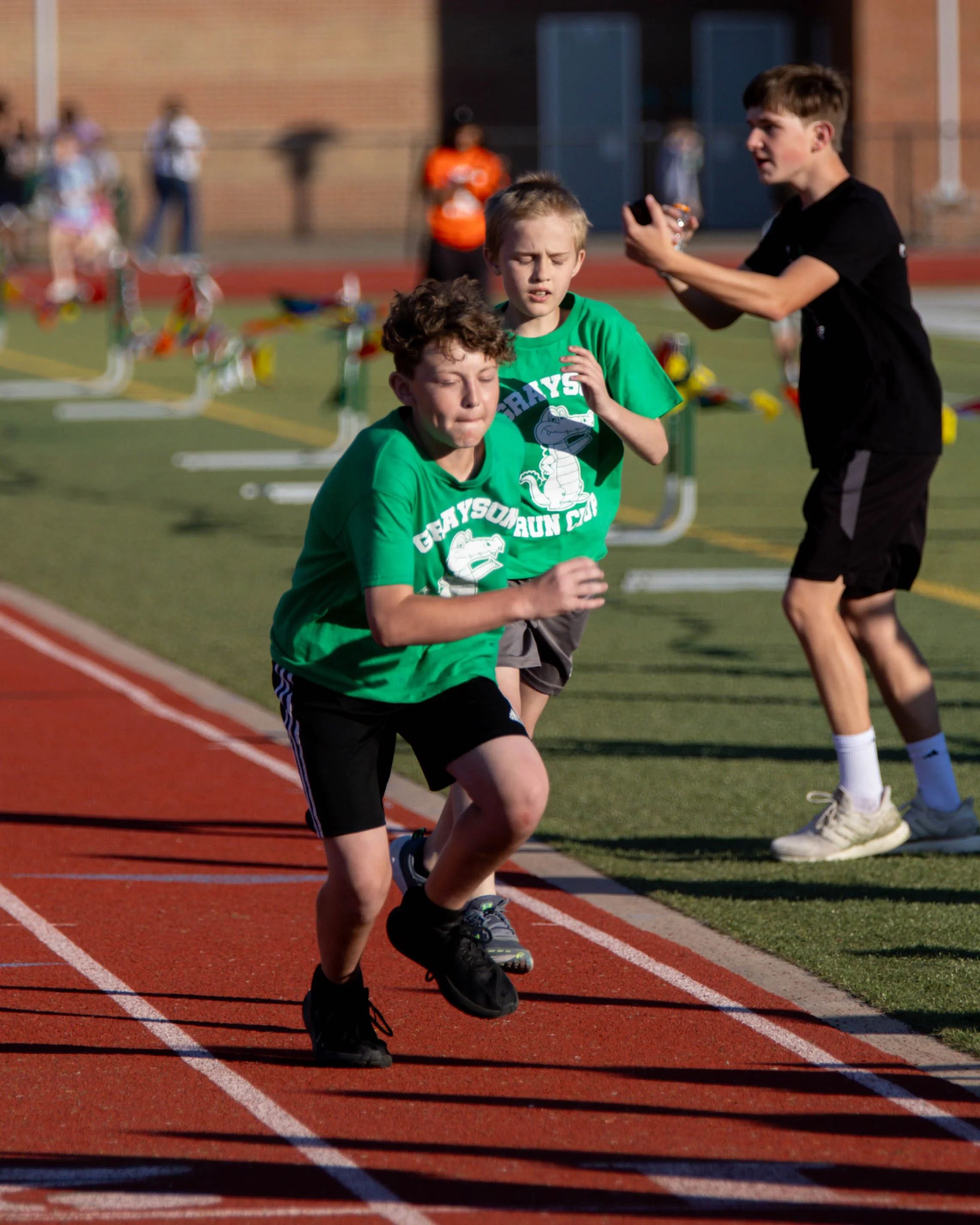 Grayson runner after the exchange