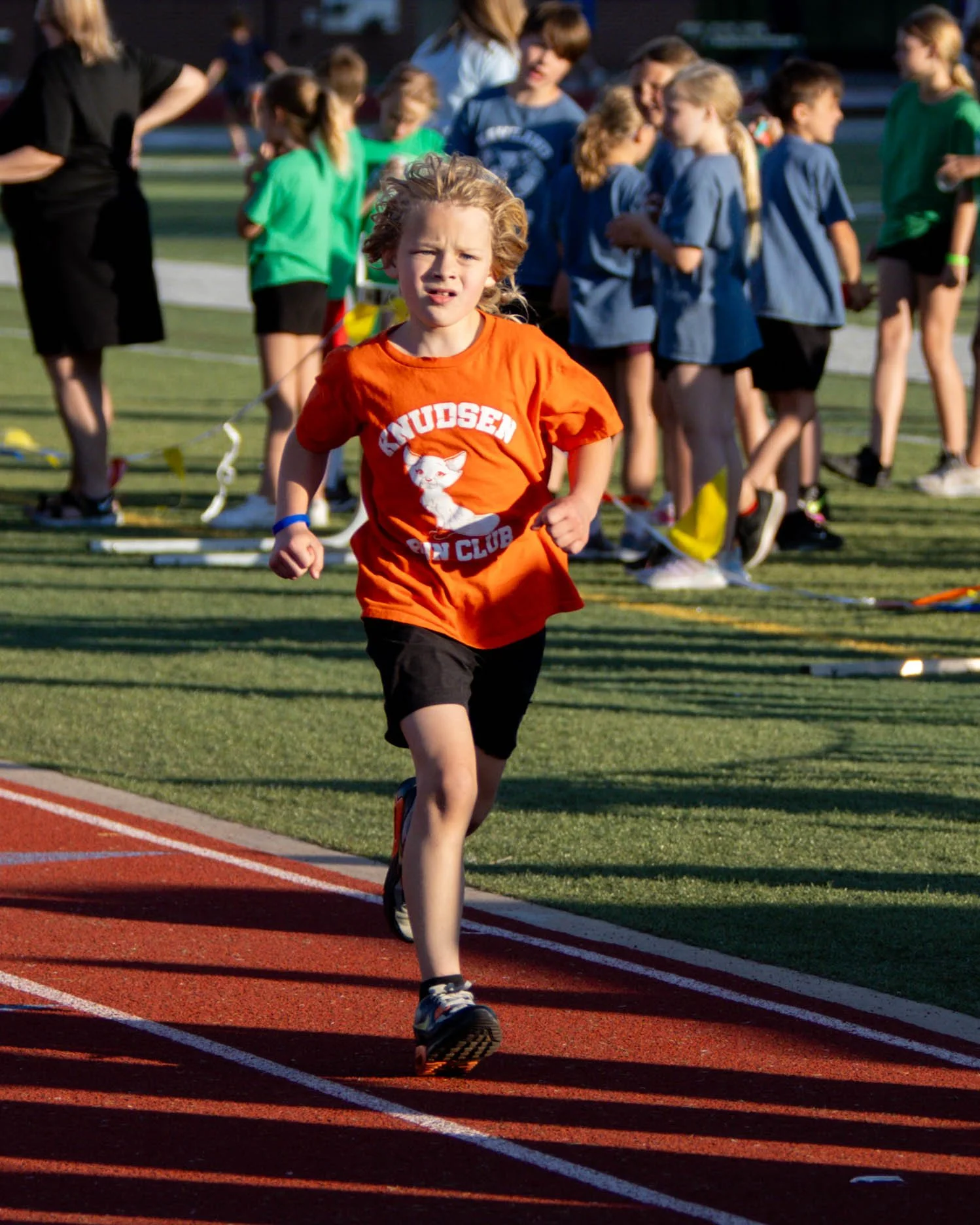 Knudsen runner at the finish line