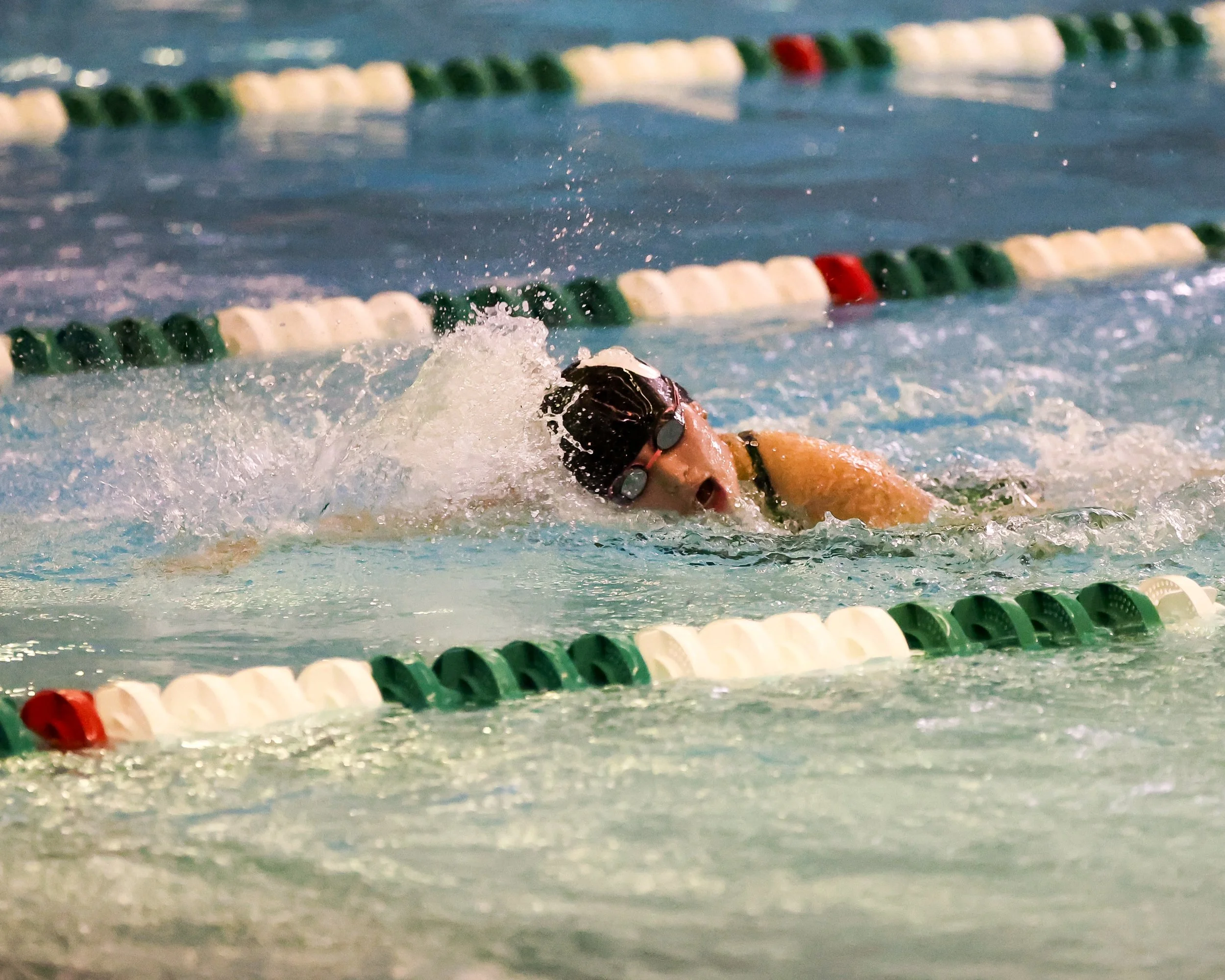 WU swimmer doing the freestyle