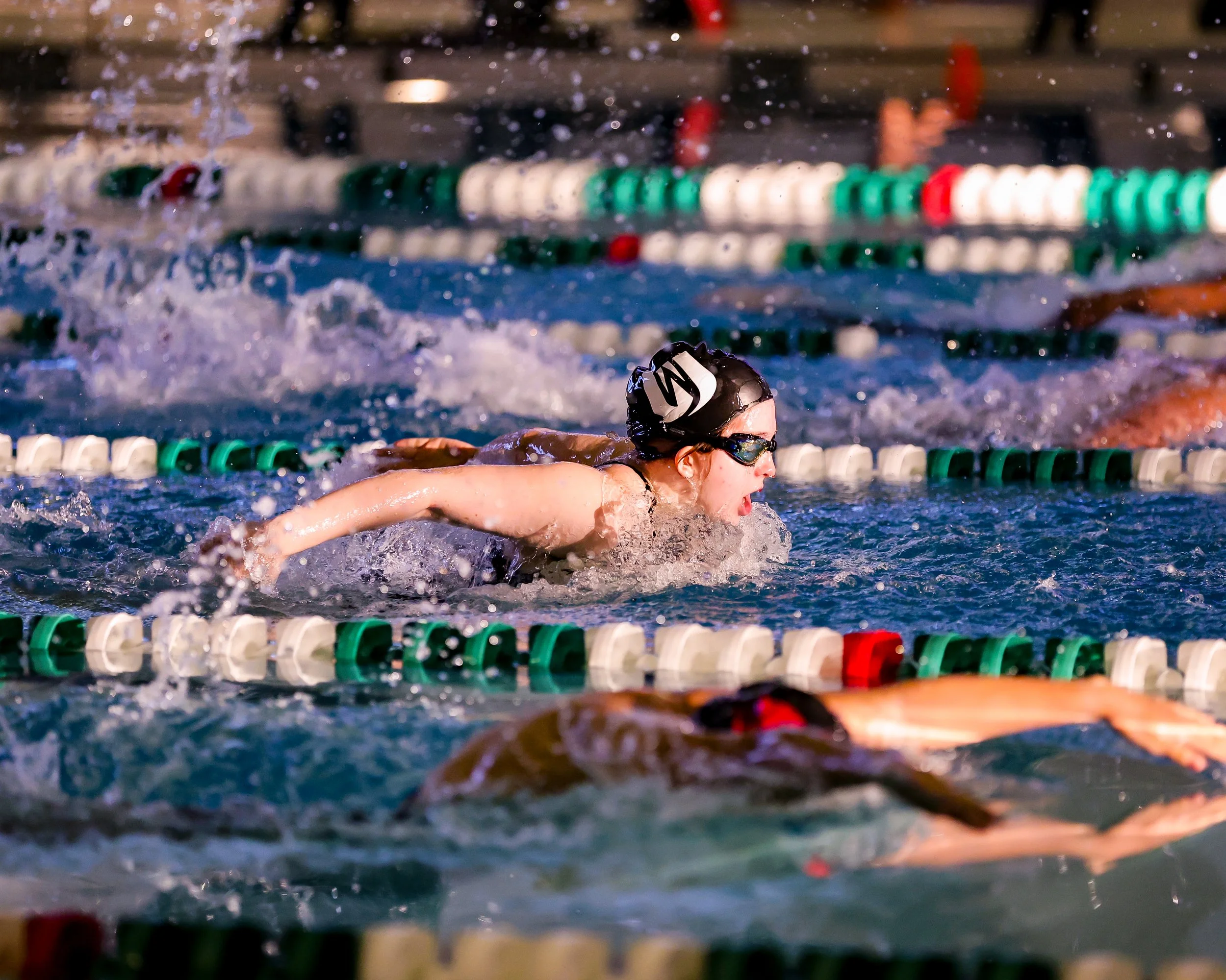 WU swimmer doing the butterfly