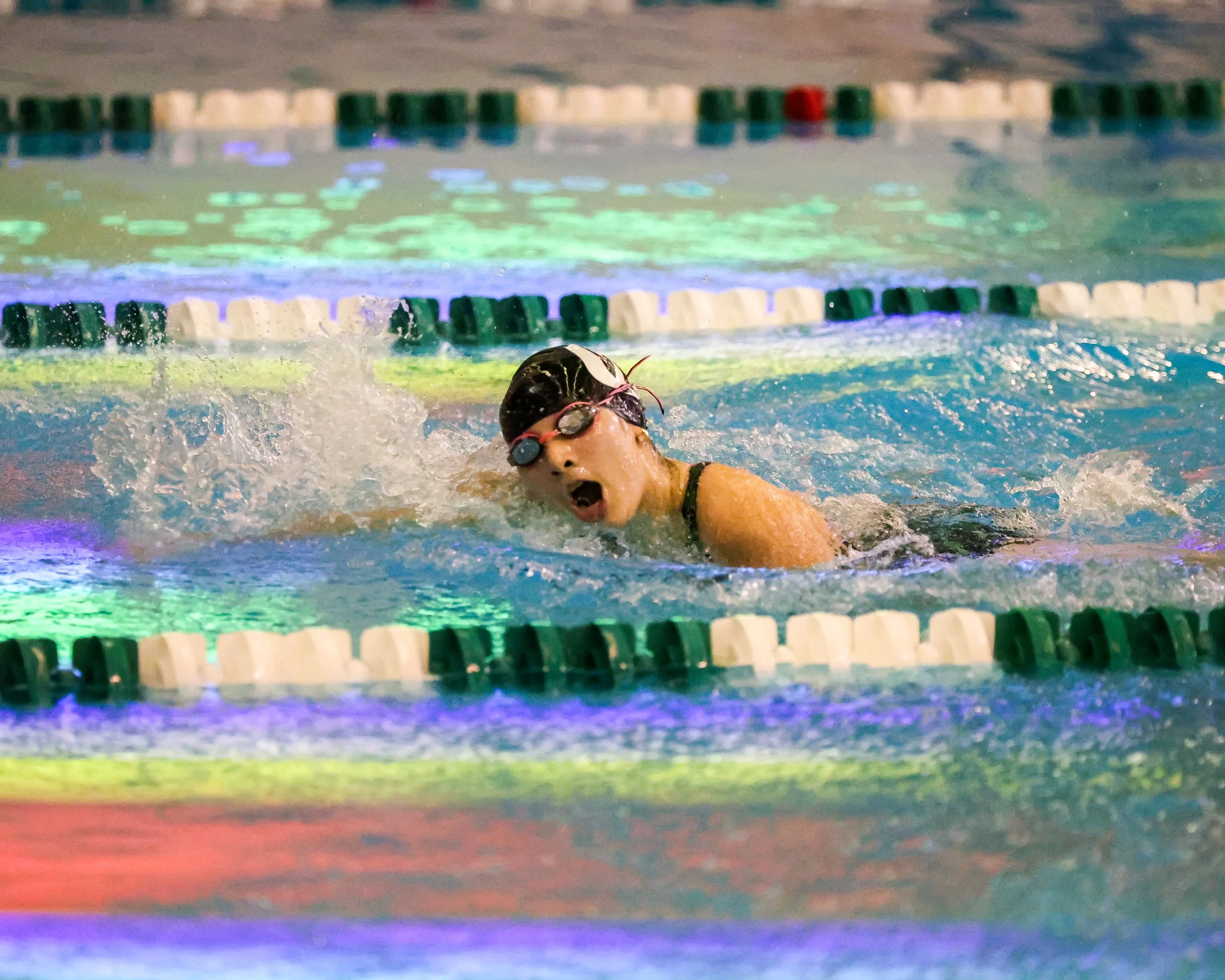 WU swimmer doing the freestyle