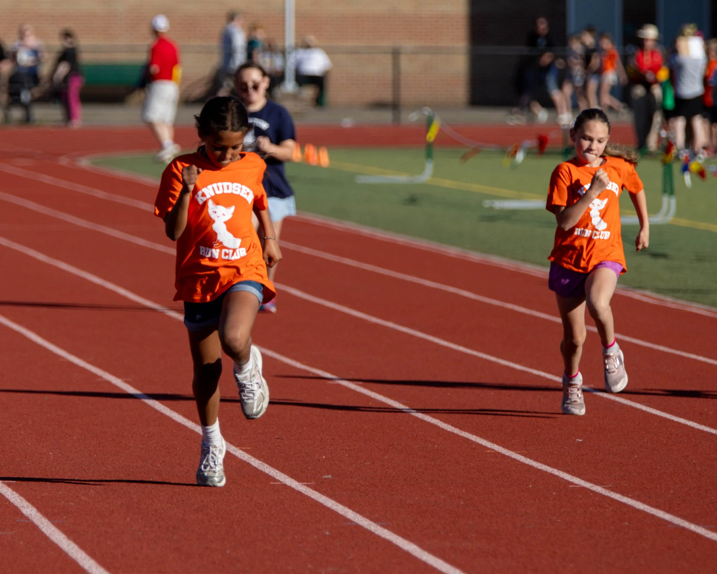 Knudsen girls finish the race