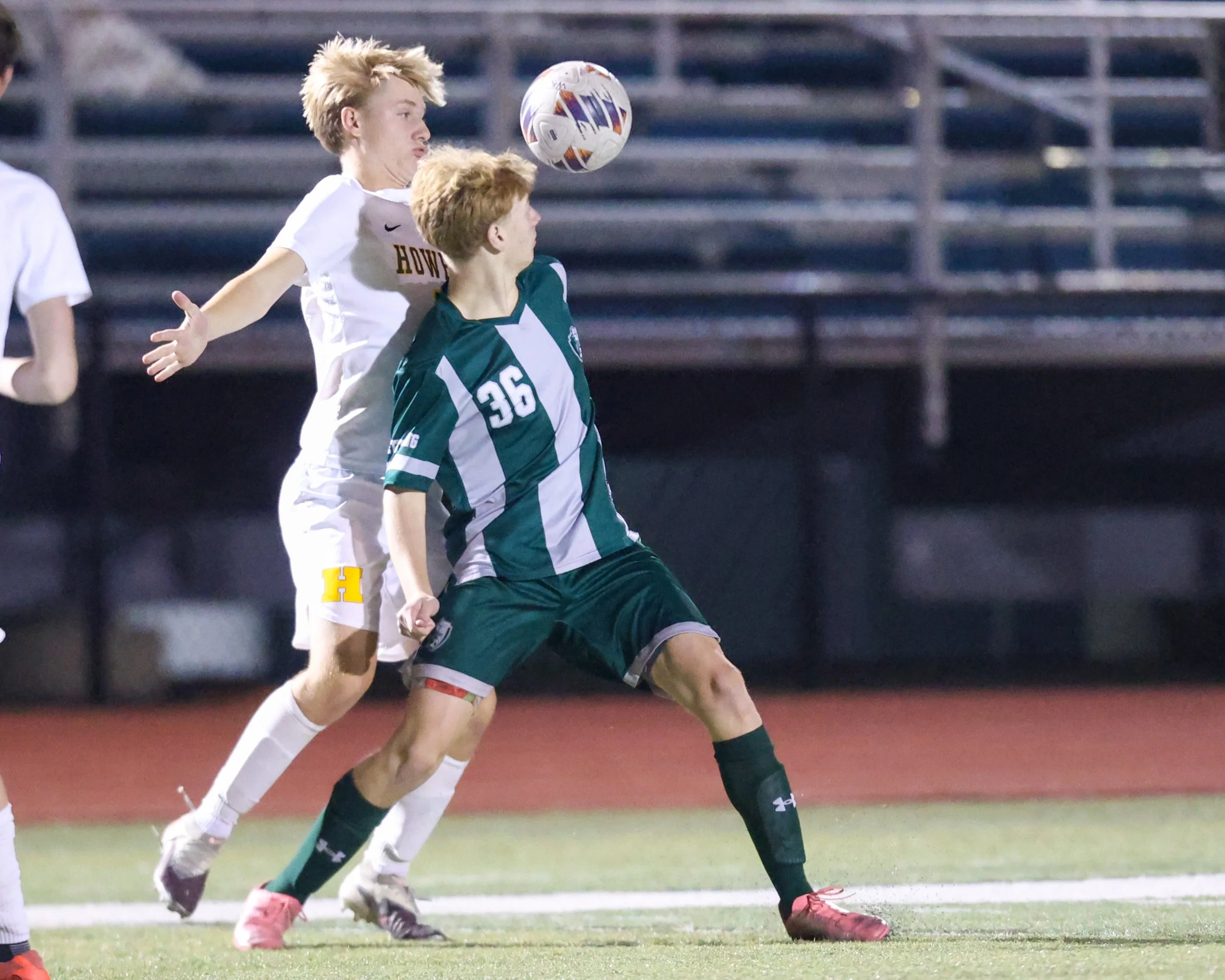 WK #36 watches the ball in the air