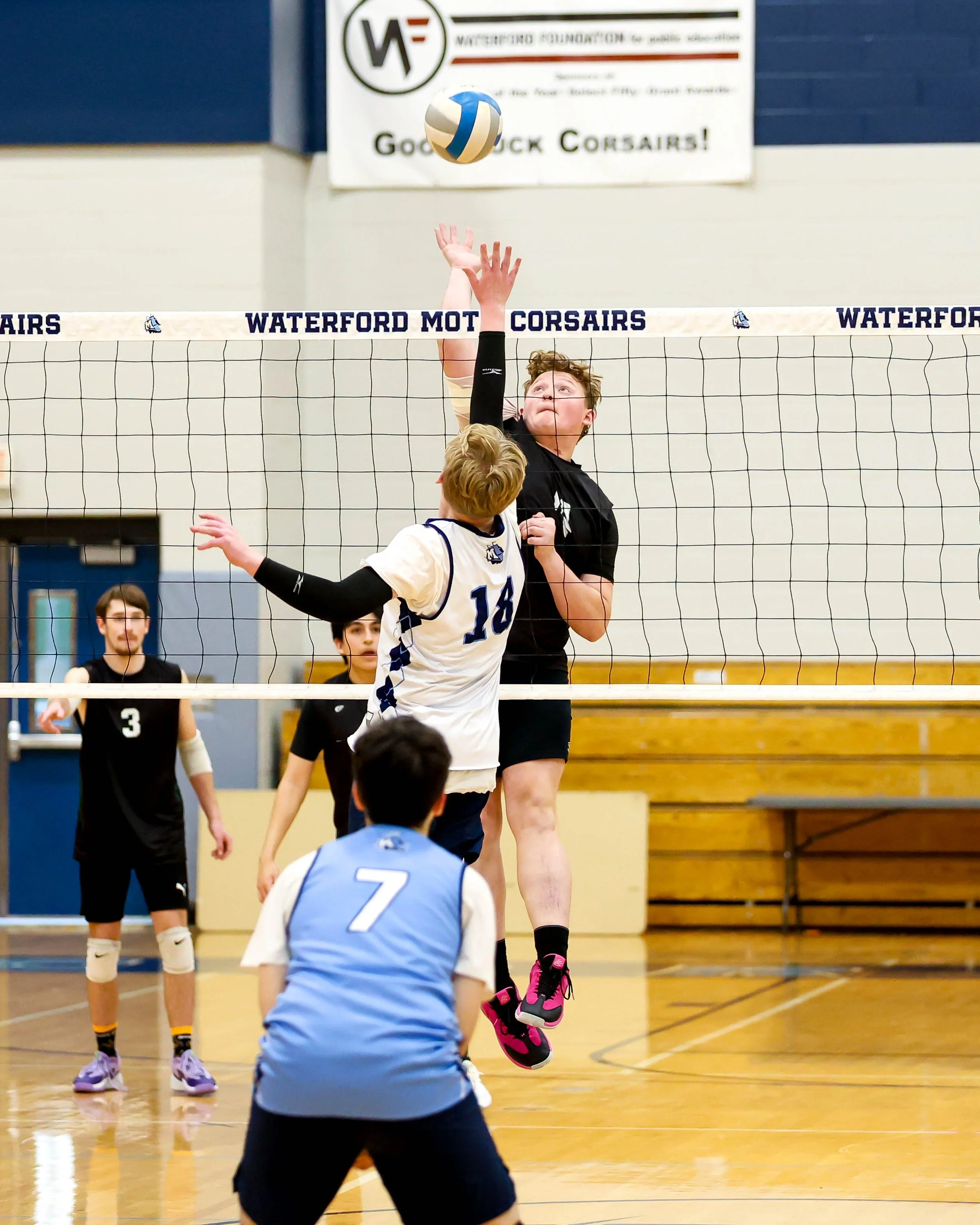 Kettering #14 spikes the ball