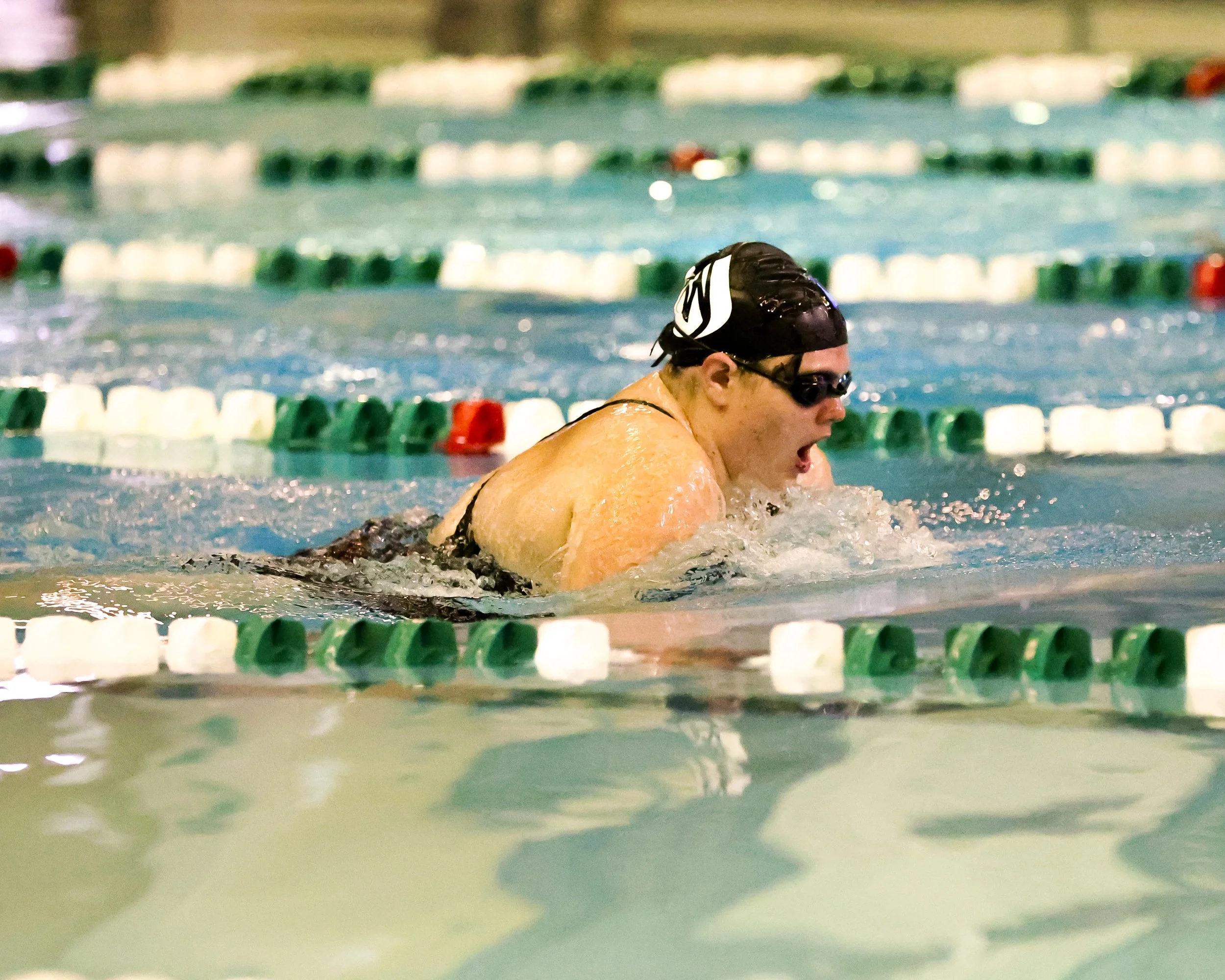WU swimmer doing the breaststroke