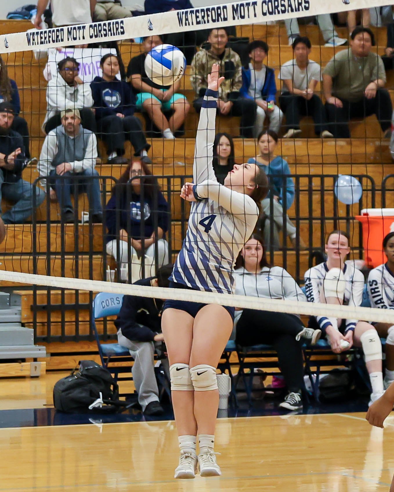 Mott #4 hits the ball 