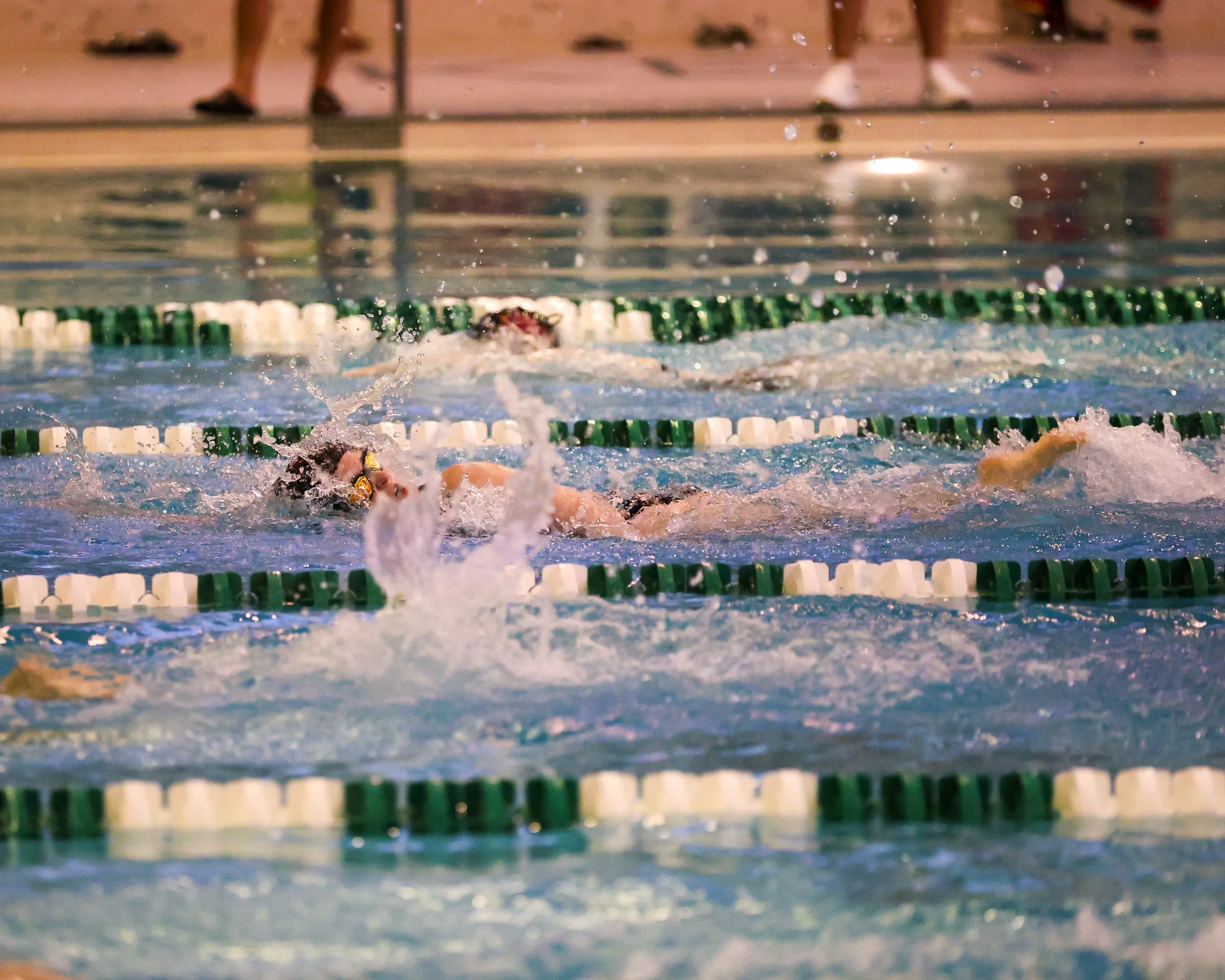 WU swimmer doing the freestyle
