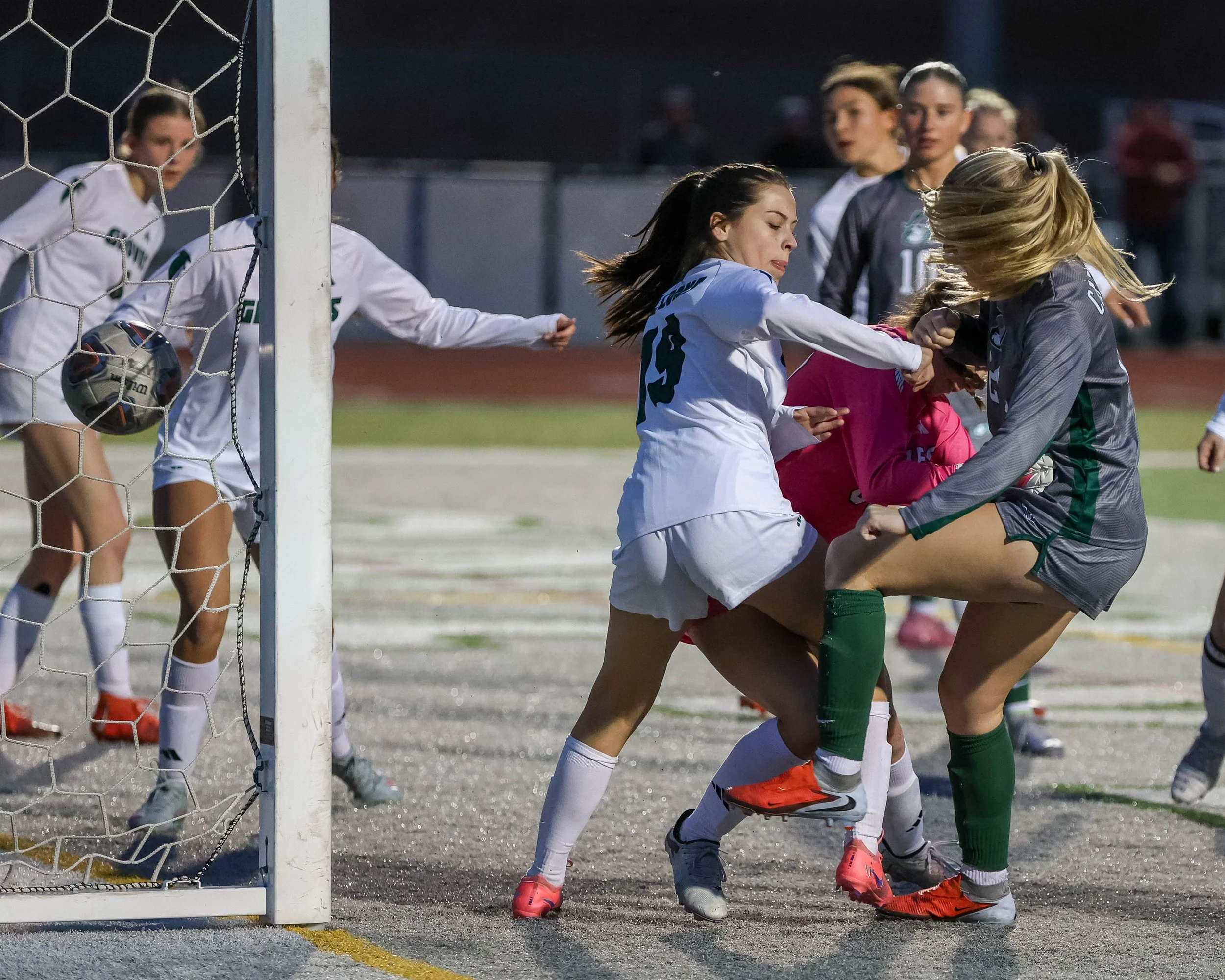 #24 puts the ball in the net