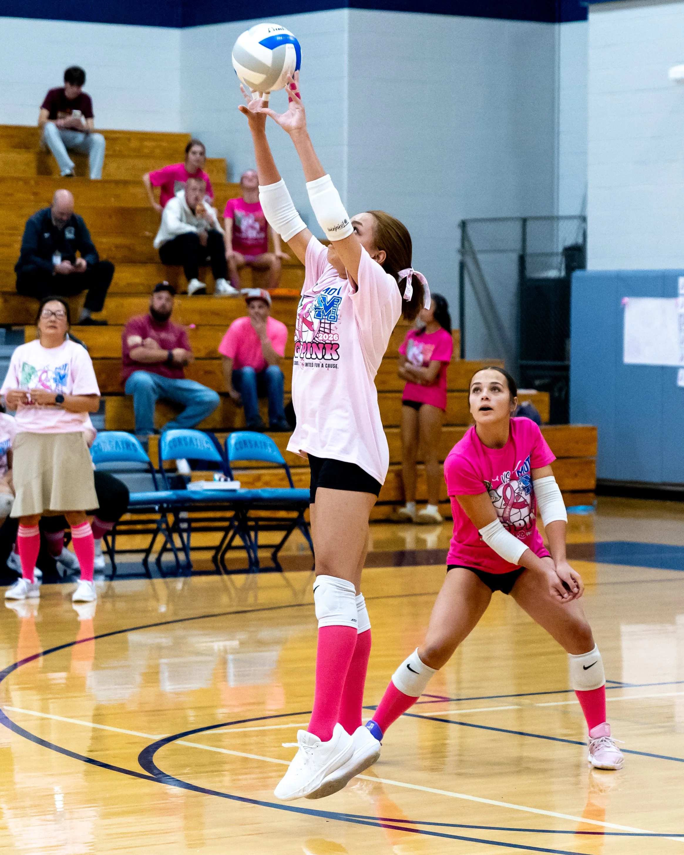 Mott player hits the ball
