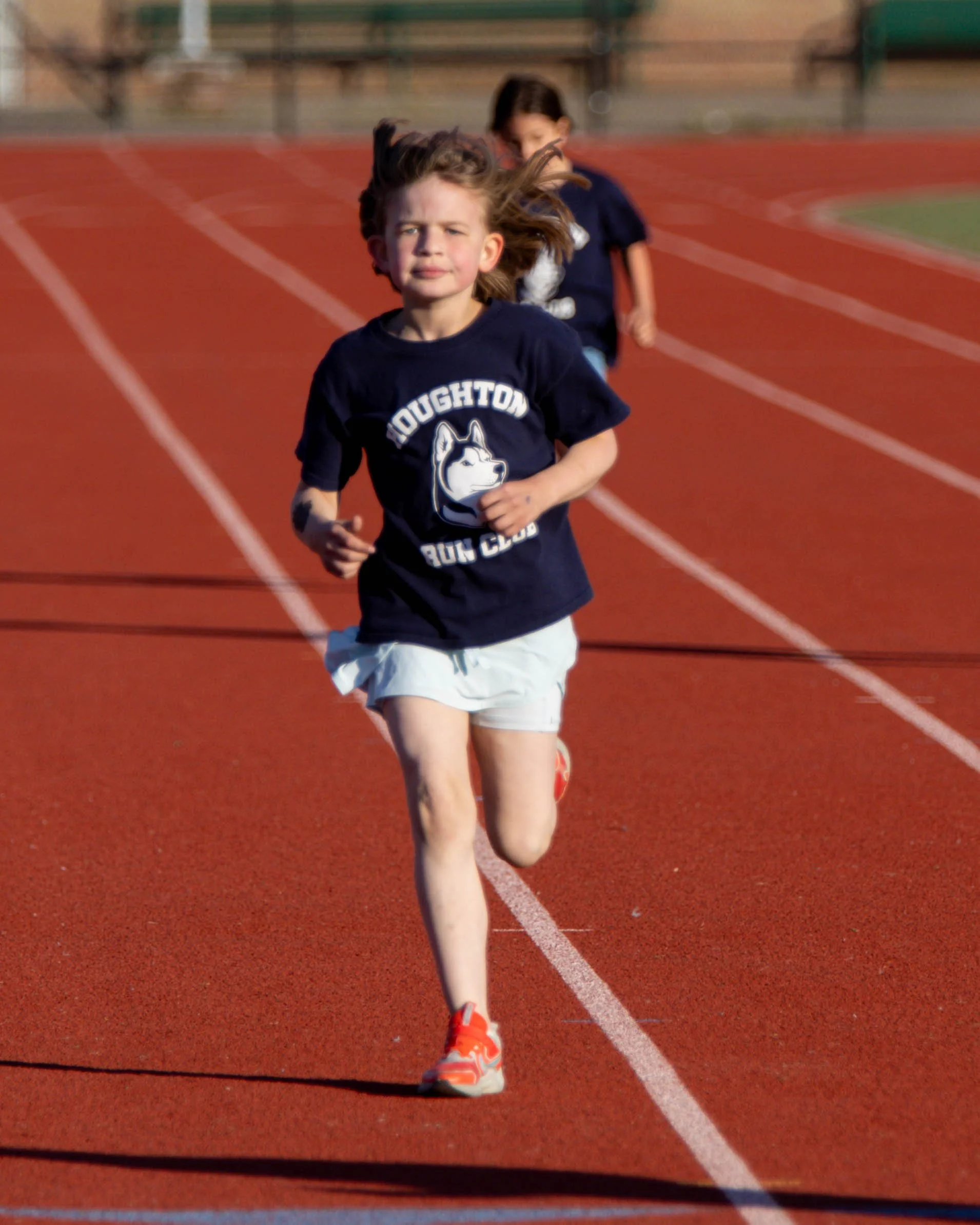 Houghton runner at the finish line