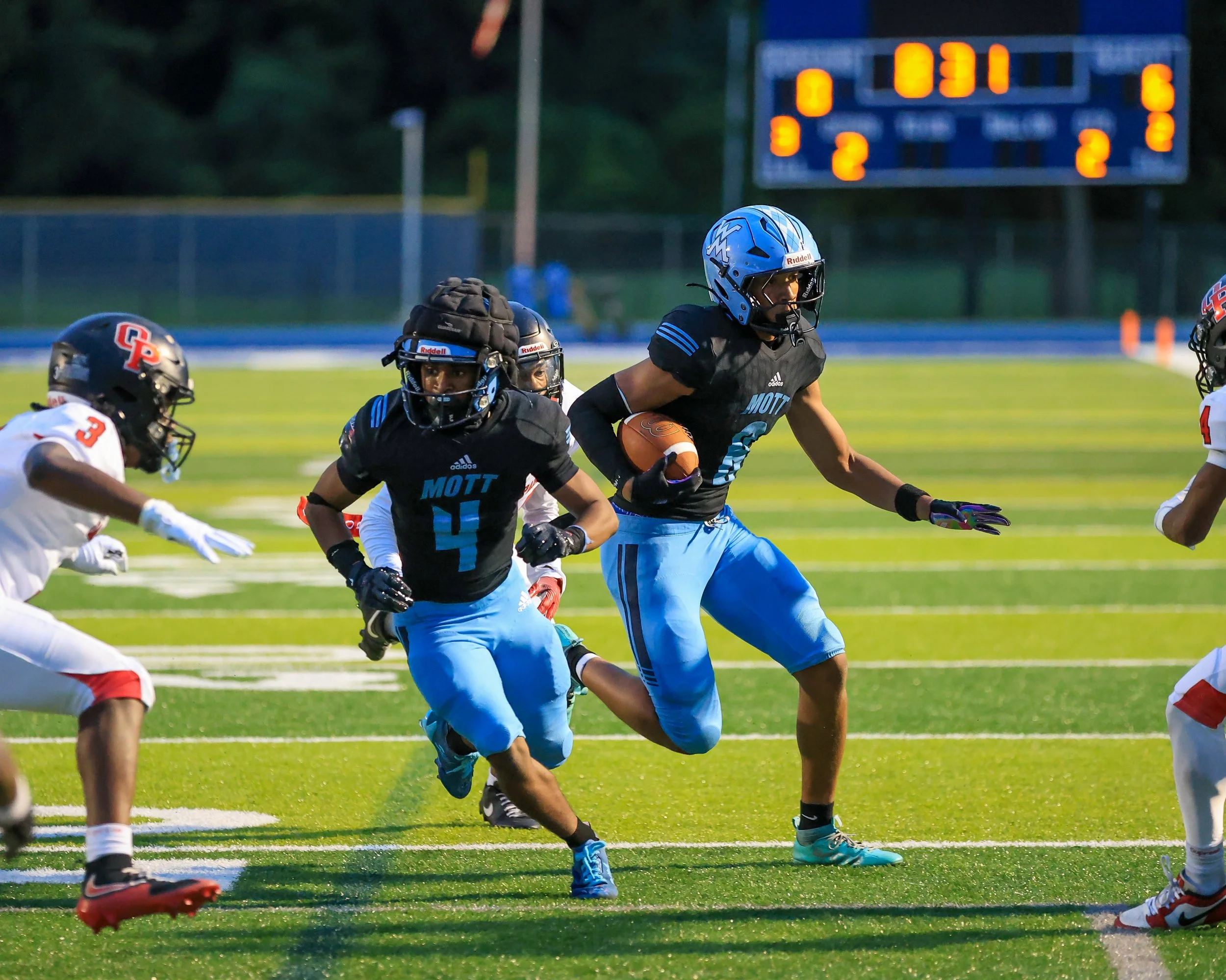 WK #8 carries the ball towards the goal line
